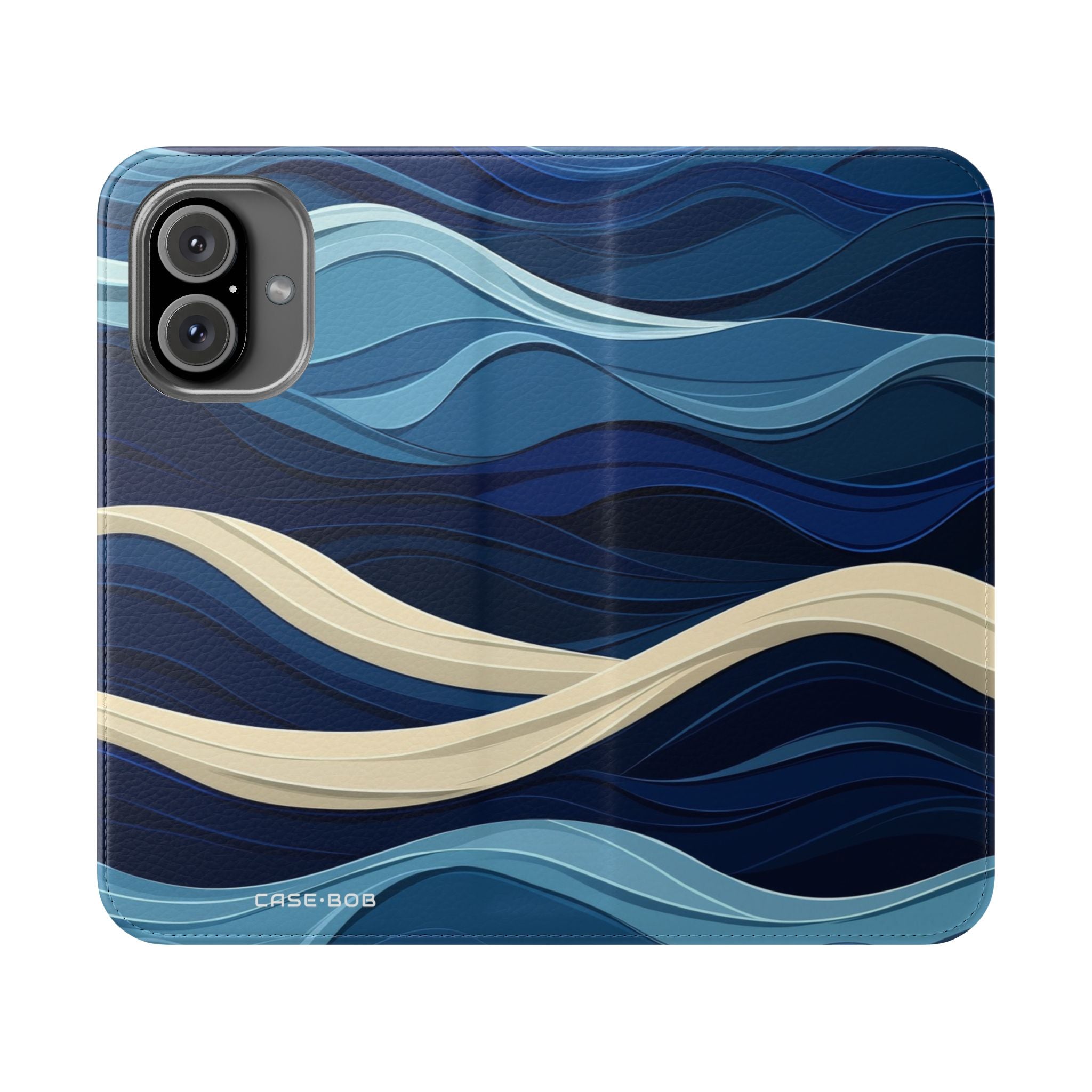 Blue Wave Flow - iPhone 16 - Case - Lompakko