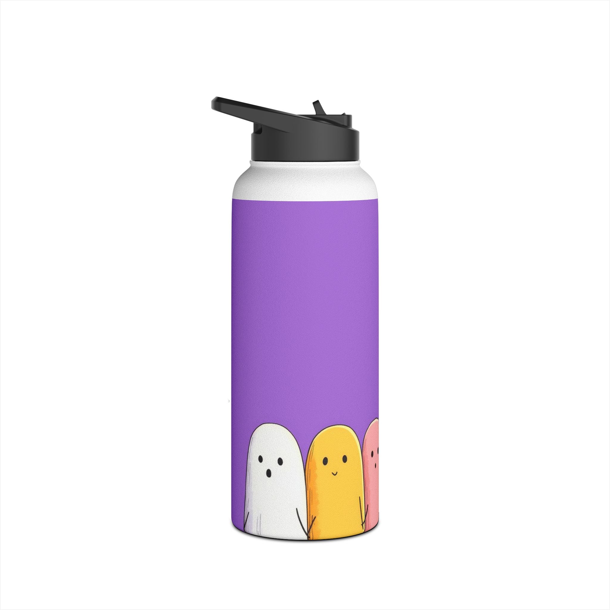 Colorful Ghosts Line - Stainless Steel Water Bottle