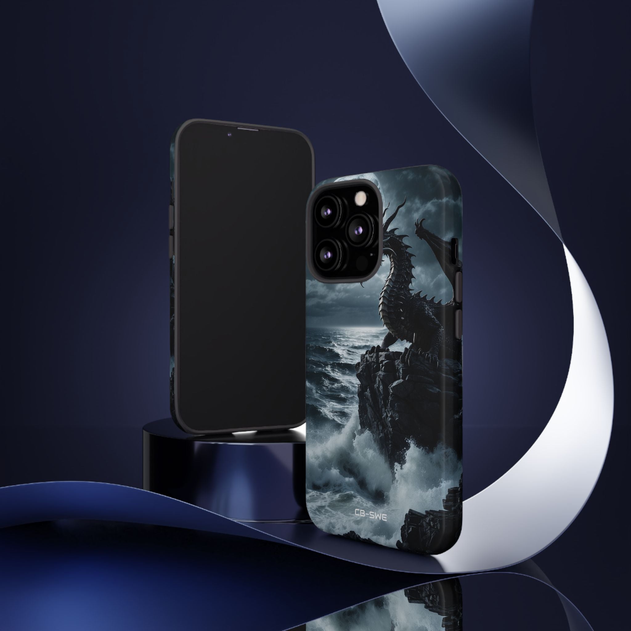Dragon Roars Against Sea - iPhone Case
