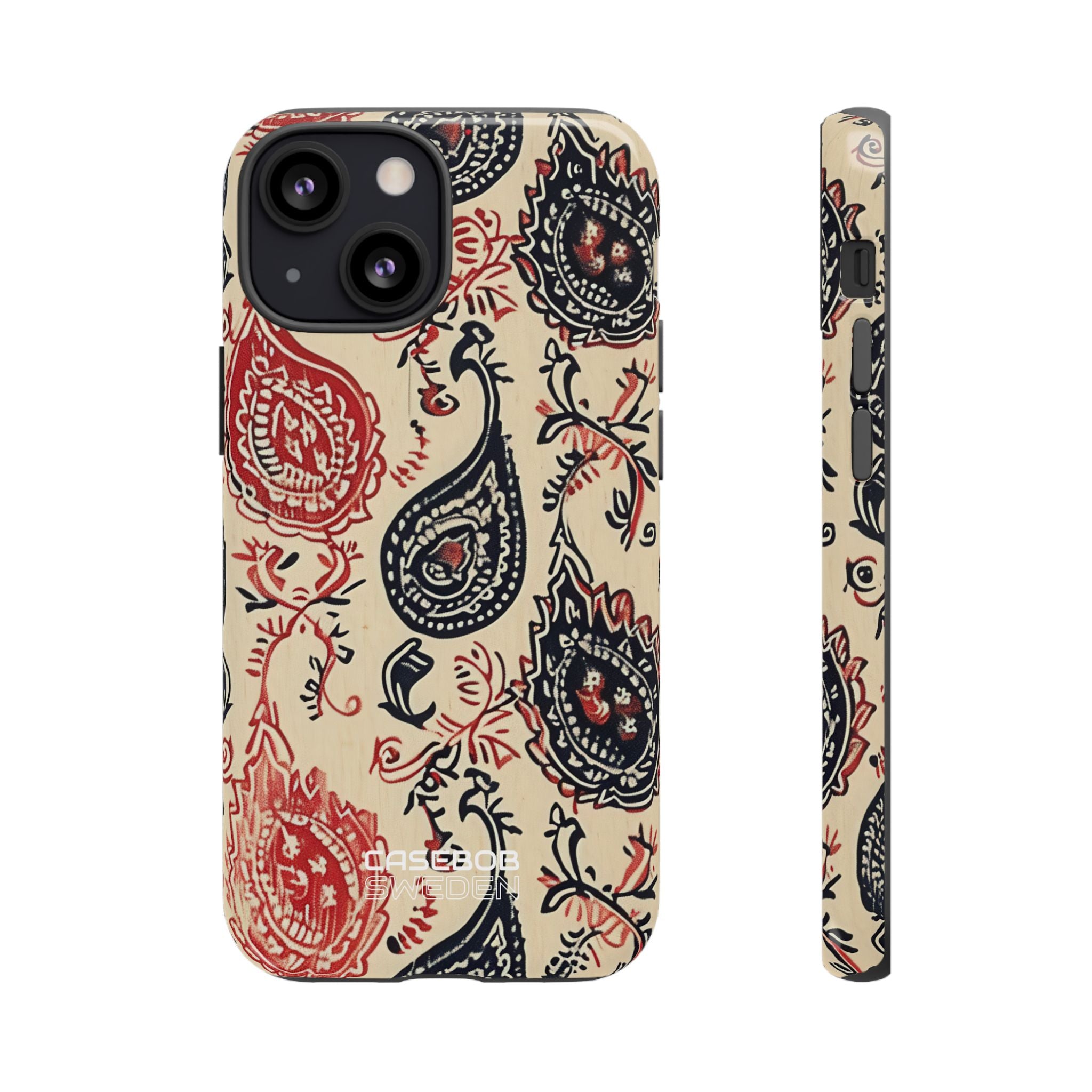 Navy Paisley Swirl iPhone 13 - Tough