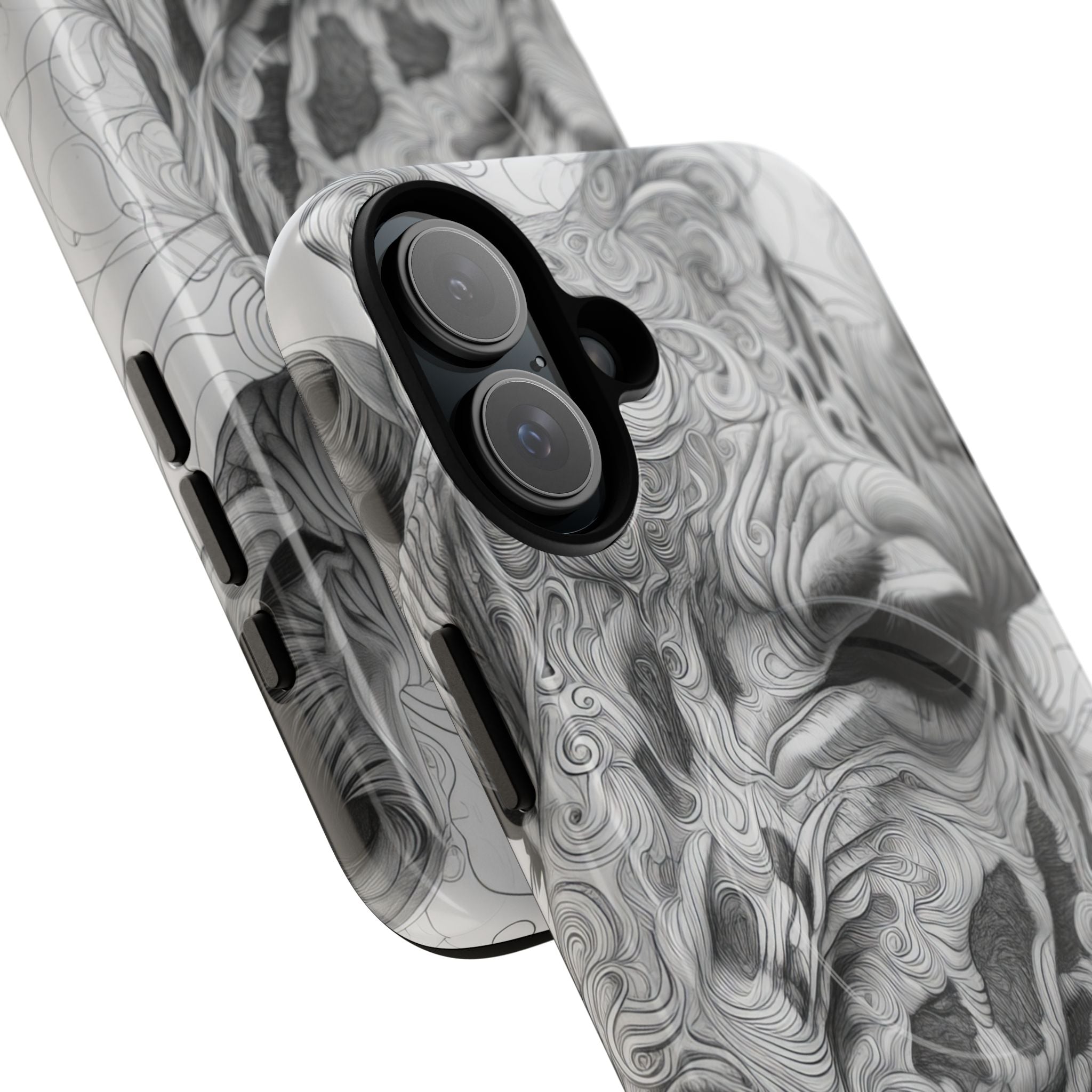 Swirling Giraffe Art iPhone 16 - Tough+