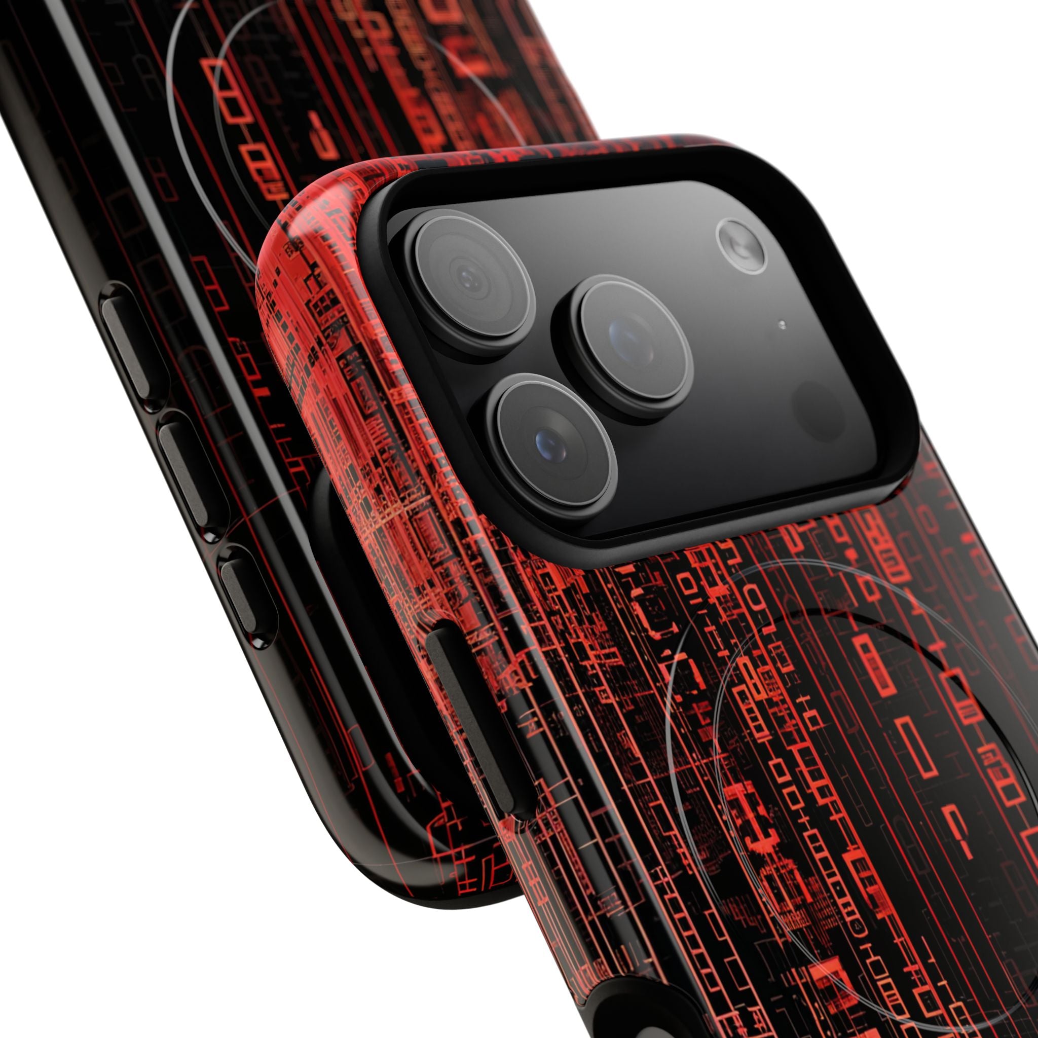 Crimson Glyphs iPhone 17 Pro Case - Tough+