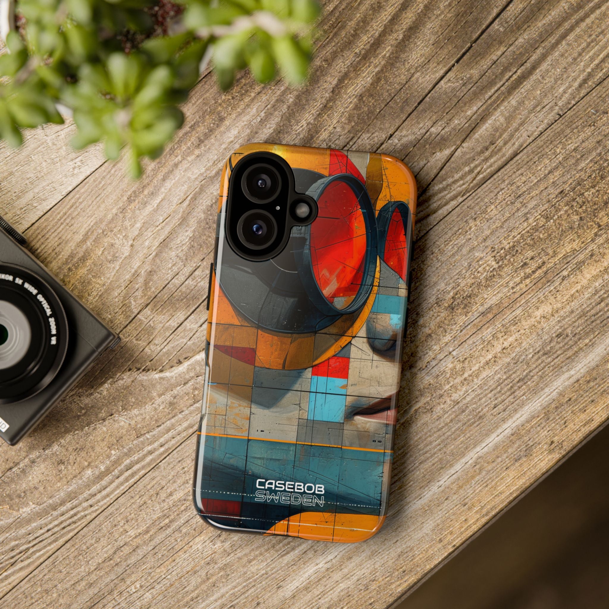Futuristic Cubist Visions iPhone 16 - Tough