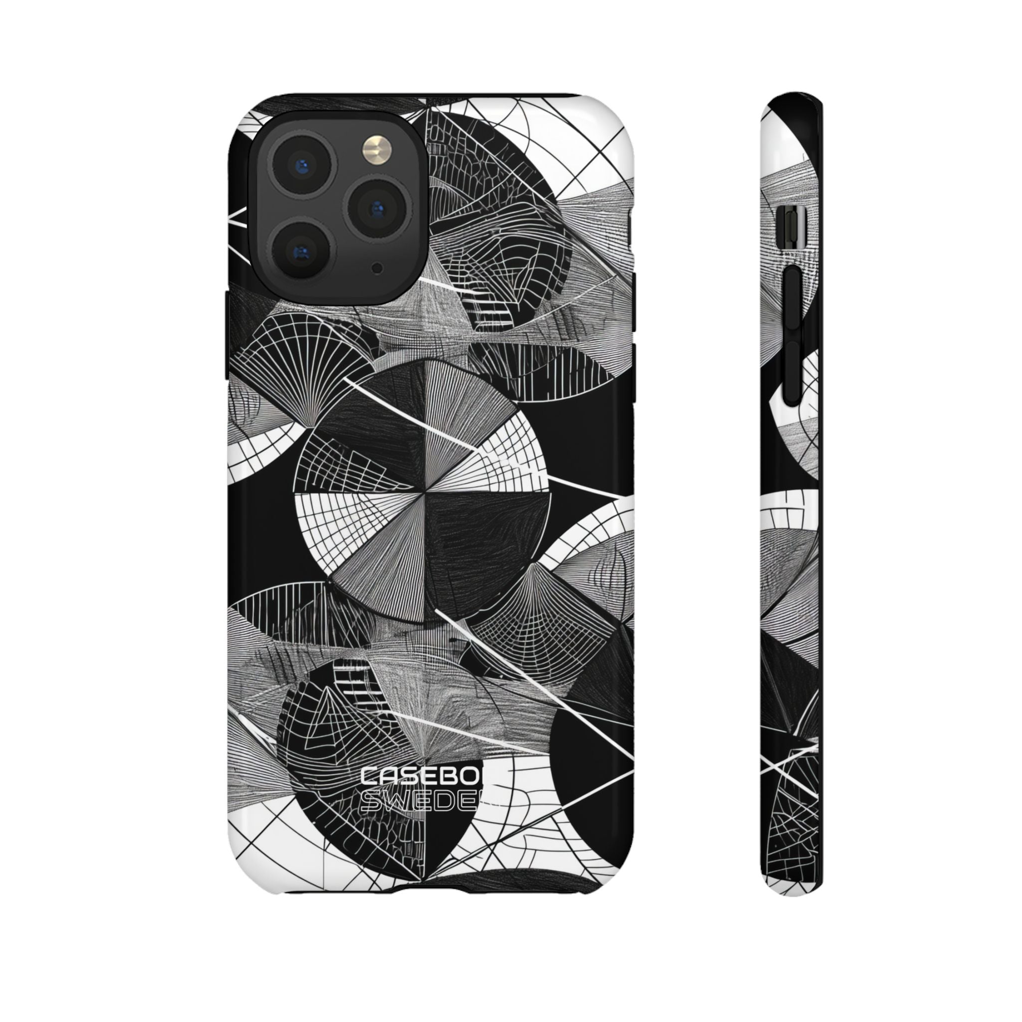 Monochrome Circle Maze iPhone 11 - Tough