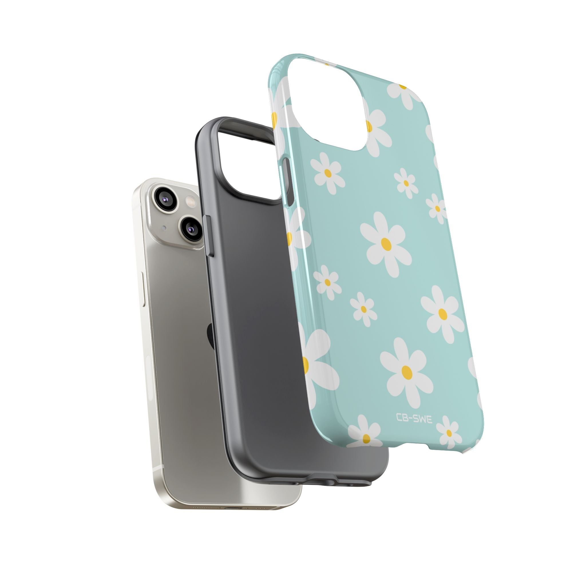 Daisies On Blue - iPhone Case