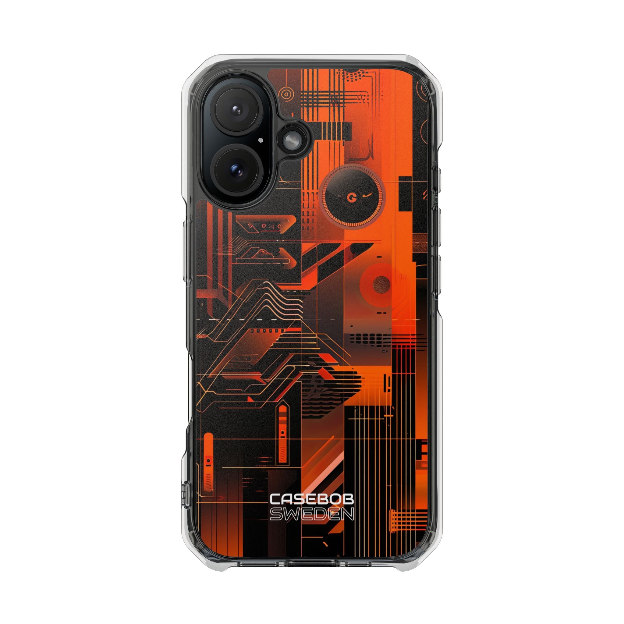 Orange Circuit Dreams iPhone 16 - Impact Clear+