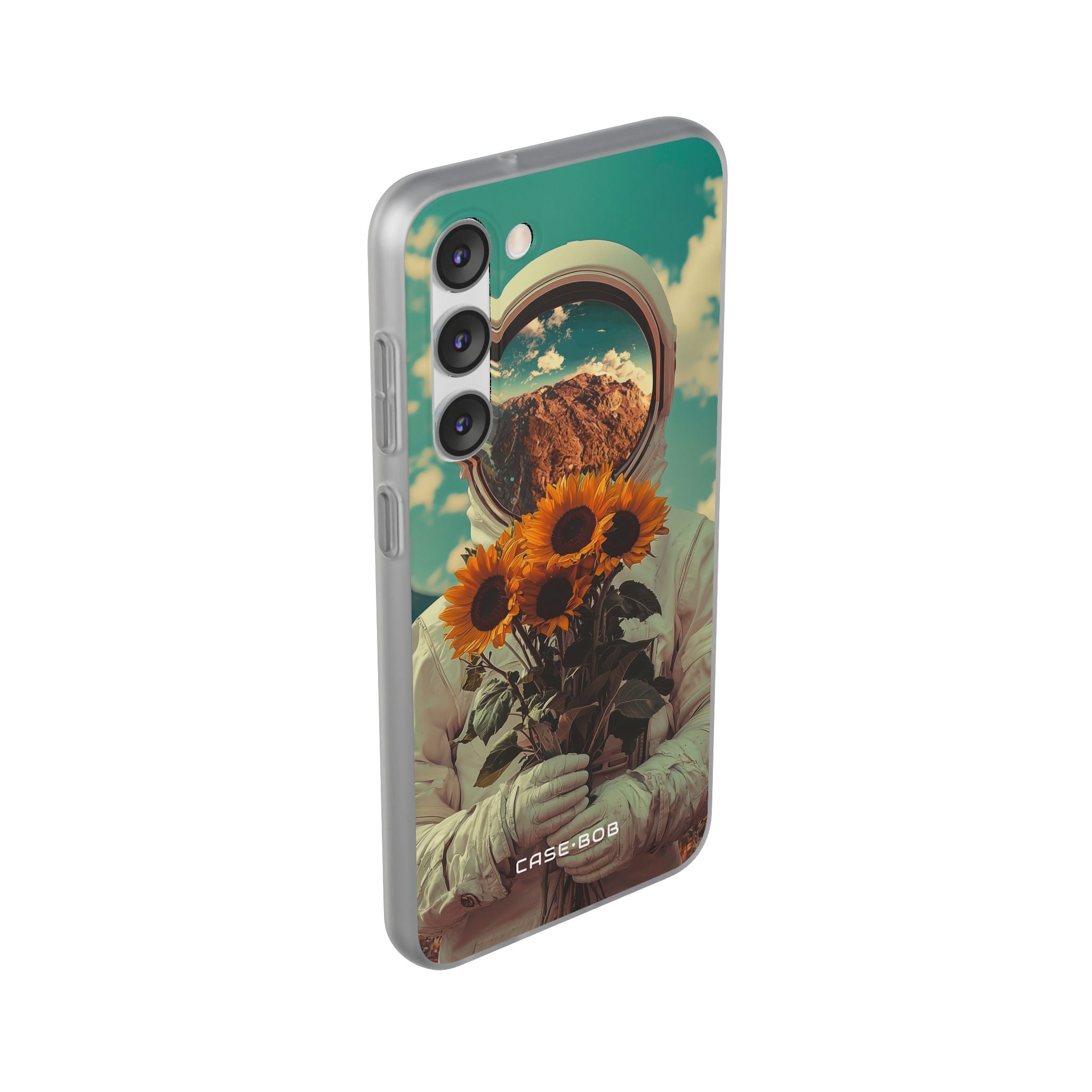 Sunflower Astronaut Samsung S23 Plus Case - Soft