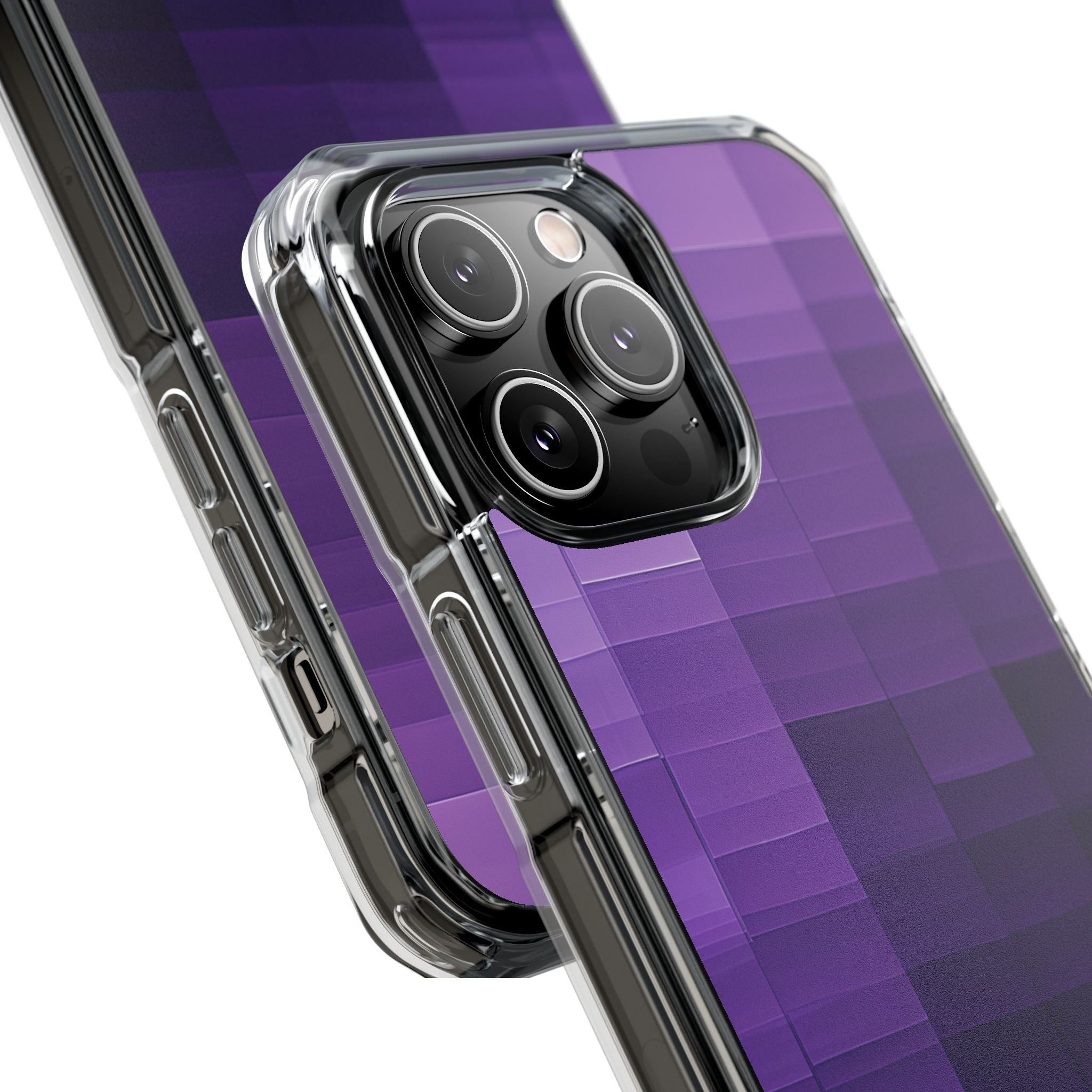 Purple Horizon Grid iPhone 14 - Impact Clear+