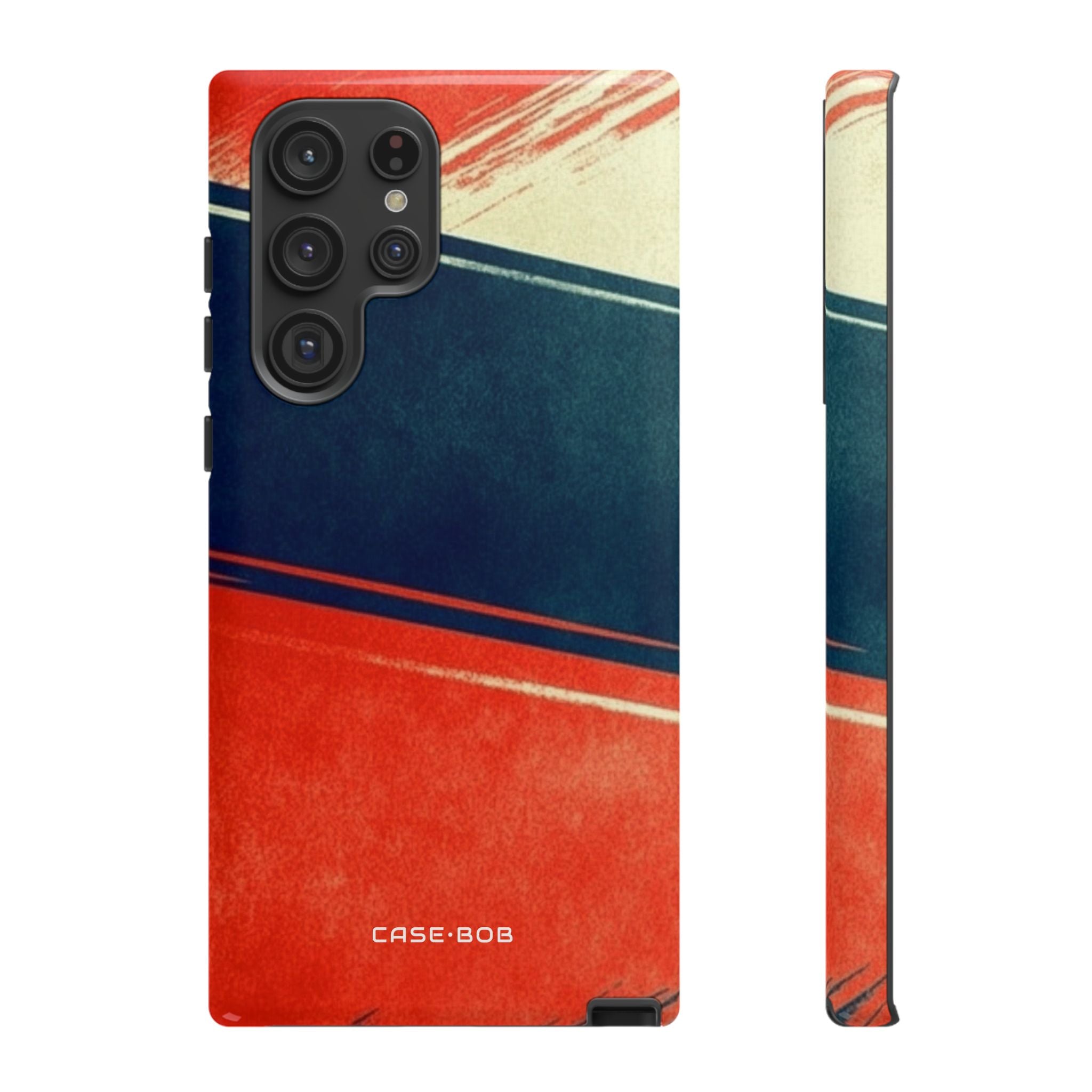 Blue Diagonal Motion Samsung S22 Ultra Case - Tough