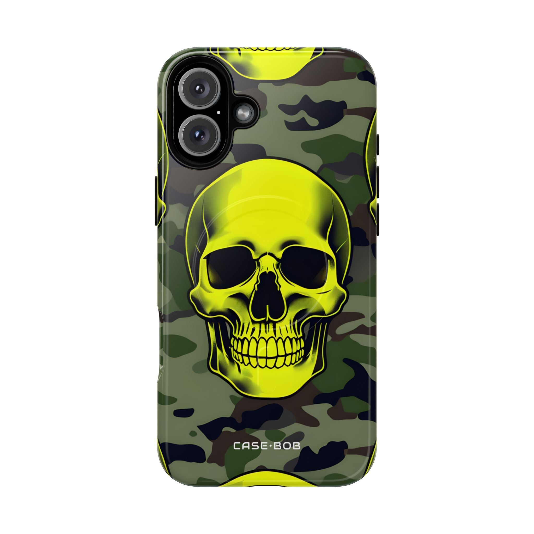 Neon Skull Camo iPhone 16 Plus Case - Tough+