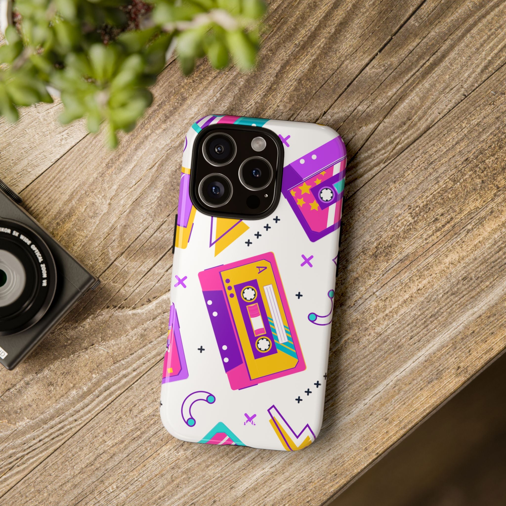 Retro Cassette Chaos - iPhone Case