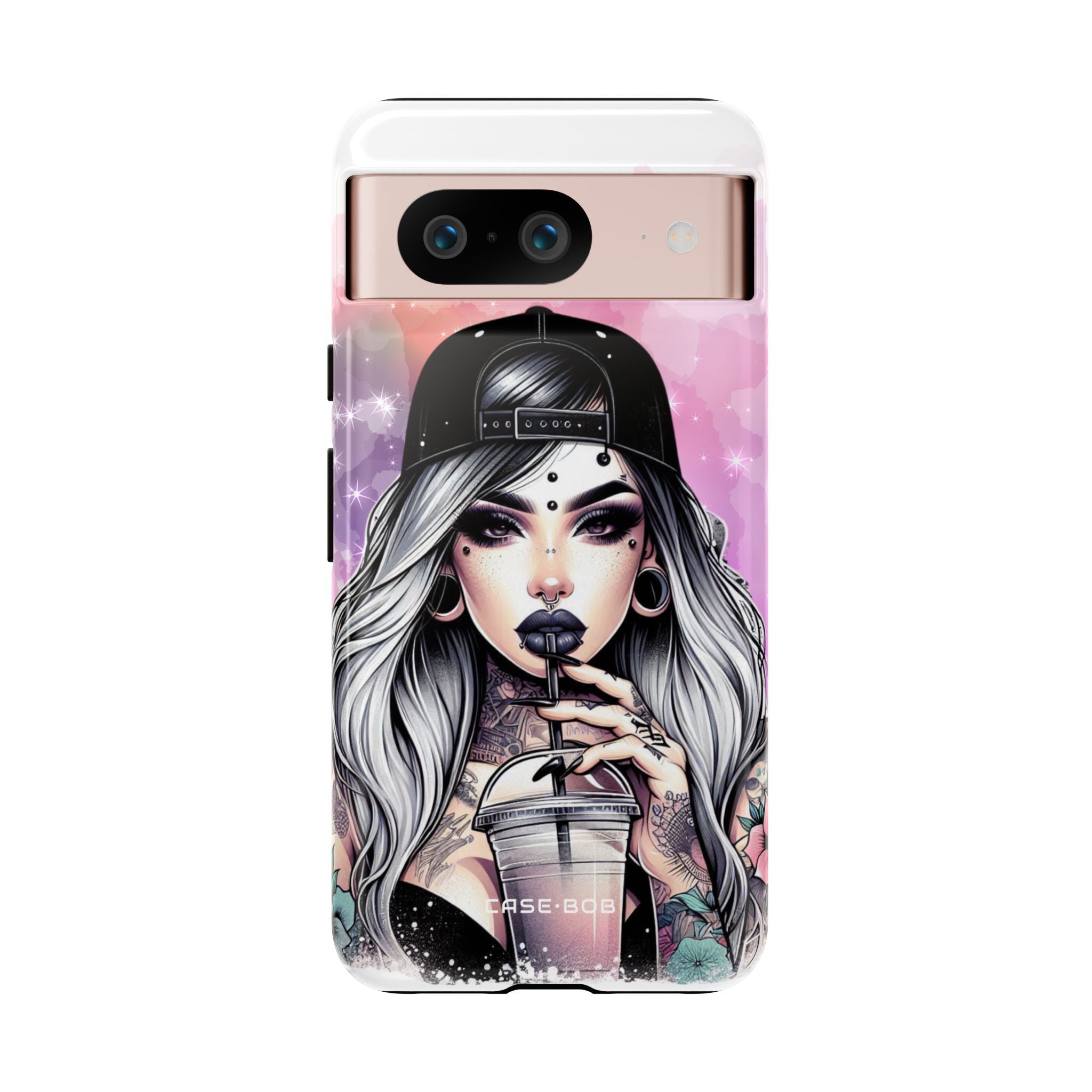 Silver Sip Nebula Google Pixel 8 Case - Tough