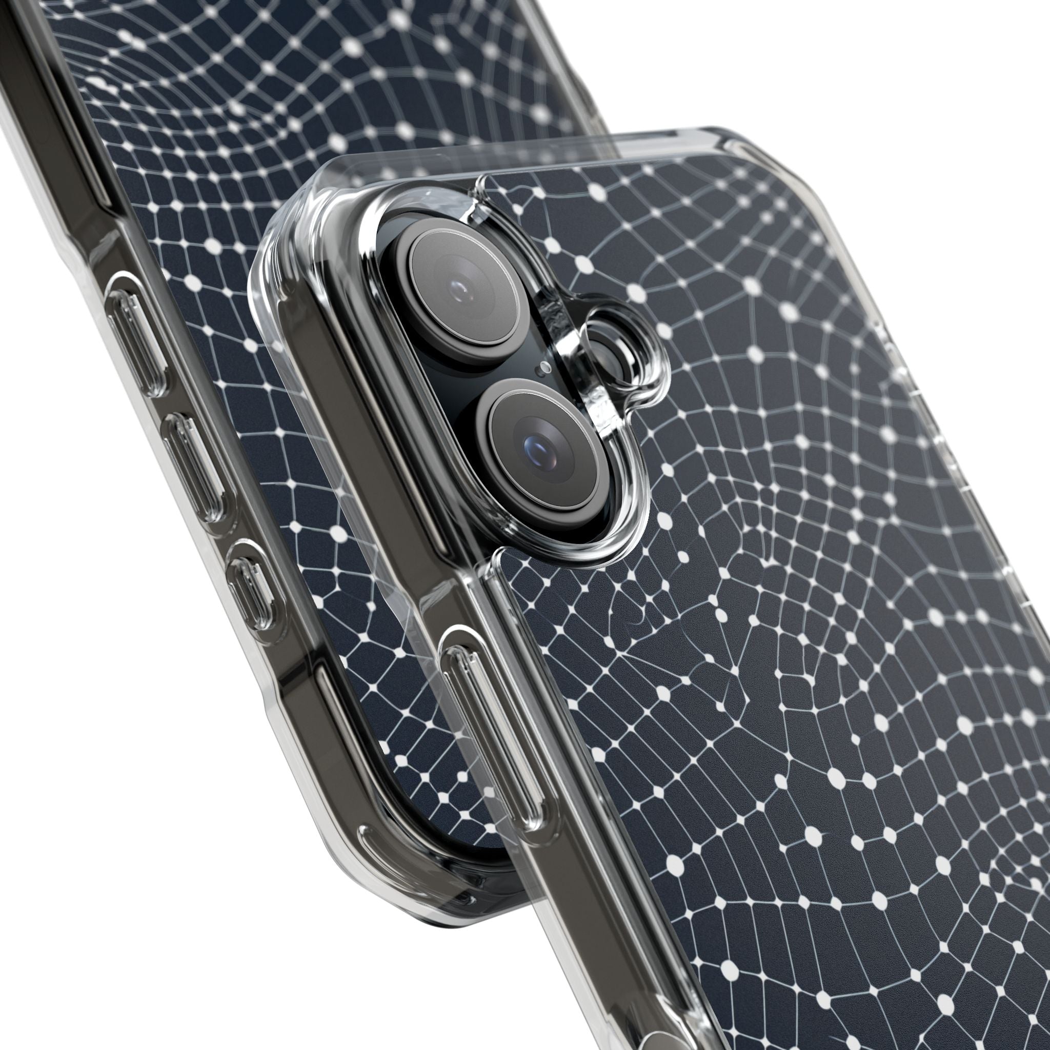 Warped Grid Web iPhone 16 - Impact Clear+