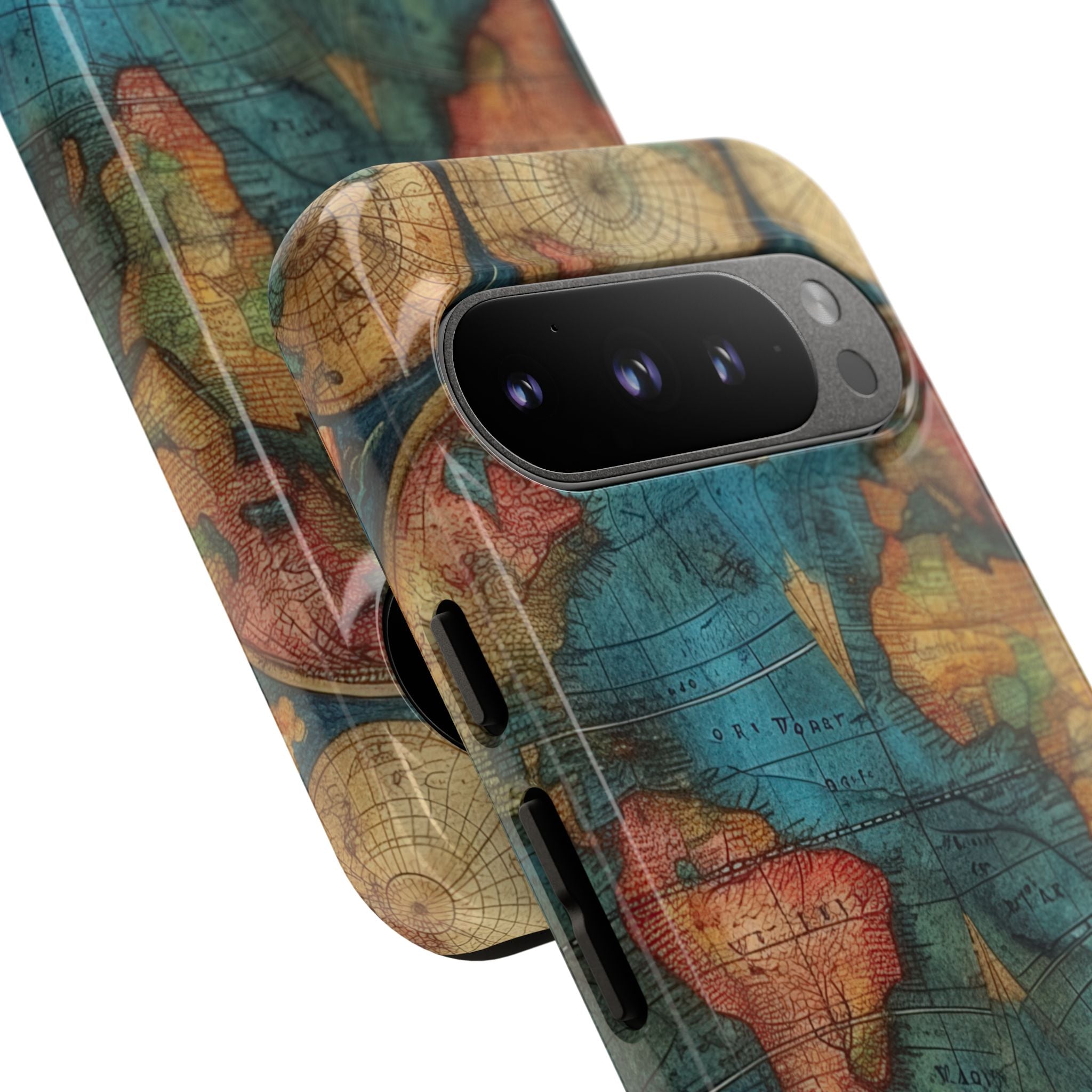 Mappa del mondo vintage Google Pixel 9 - Tough