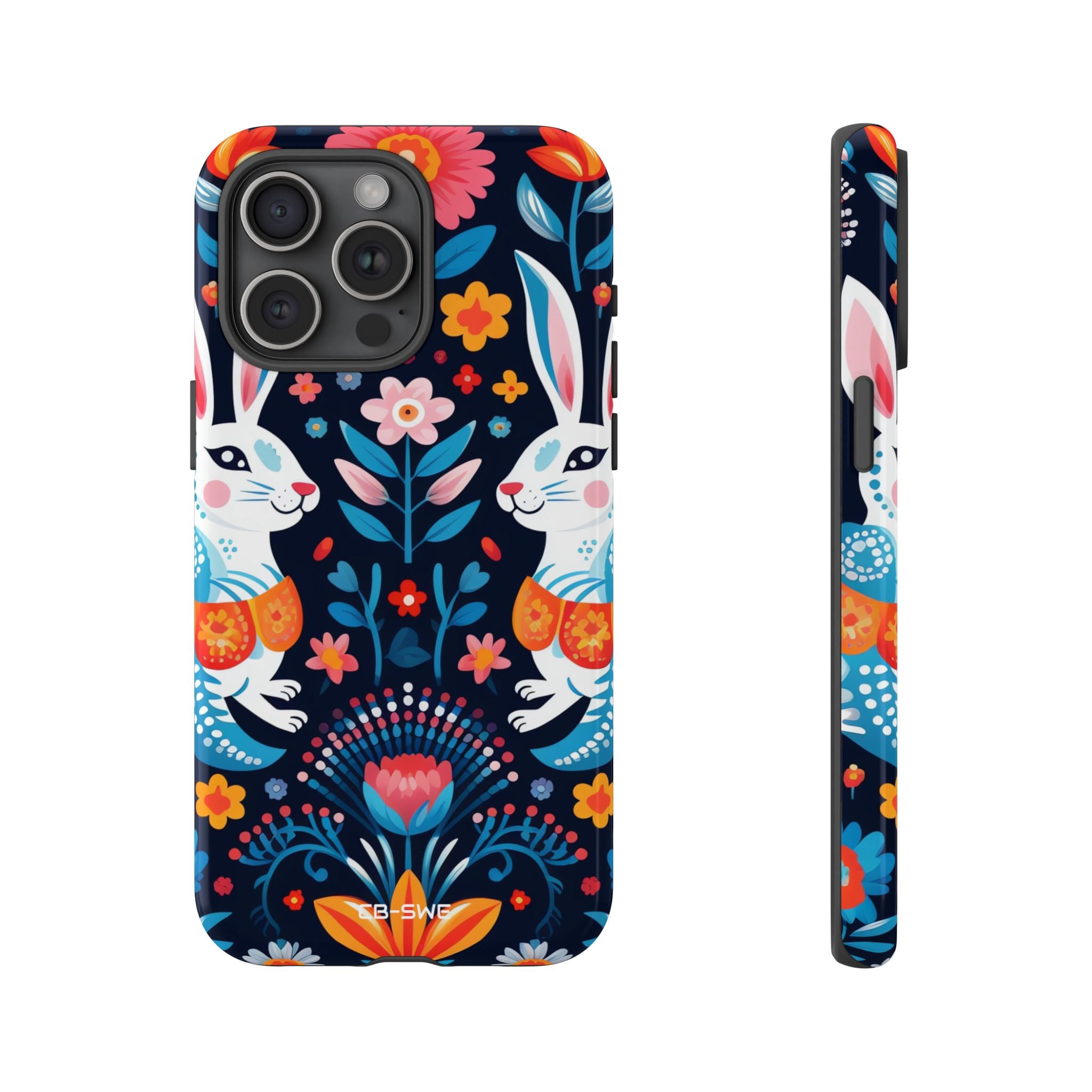 Bunnies Hop Flowers - iPhone Case