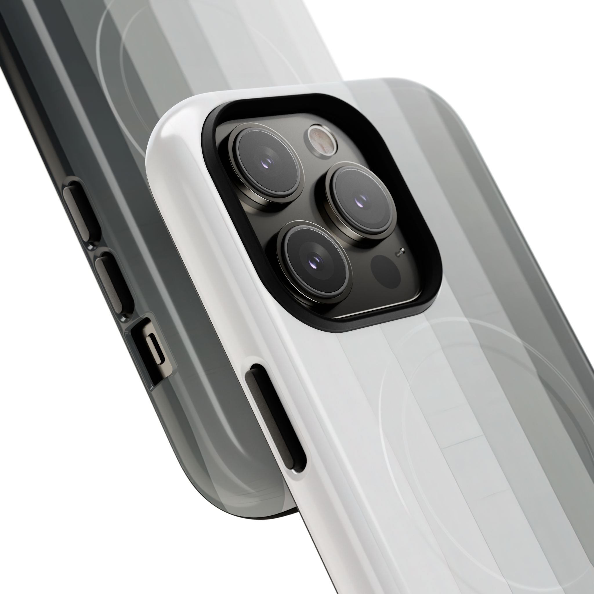 Silver Gradient Stripes iPhone 14 - Tough+