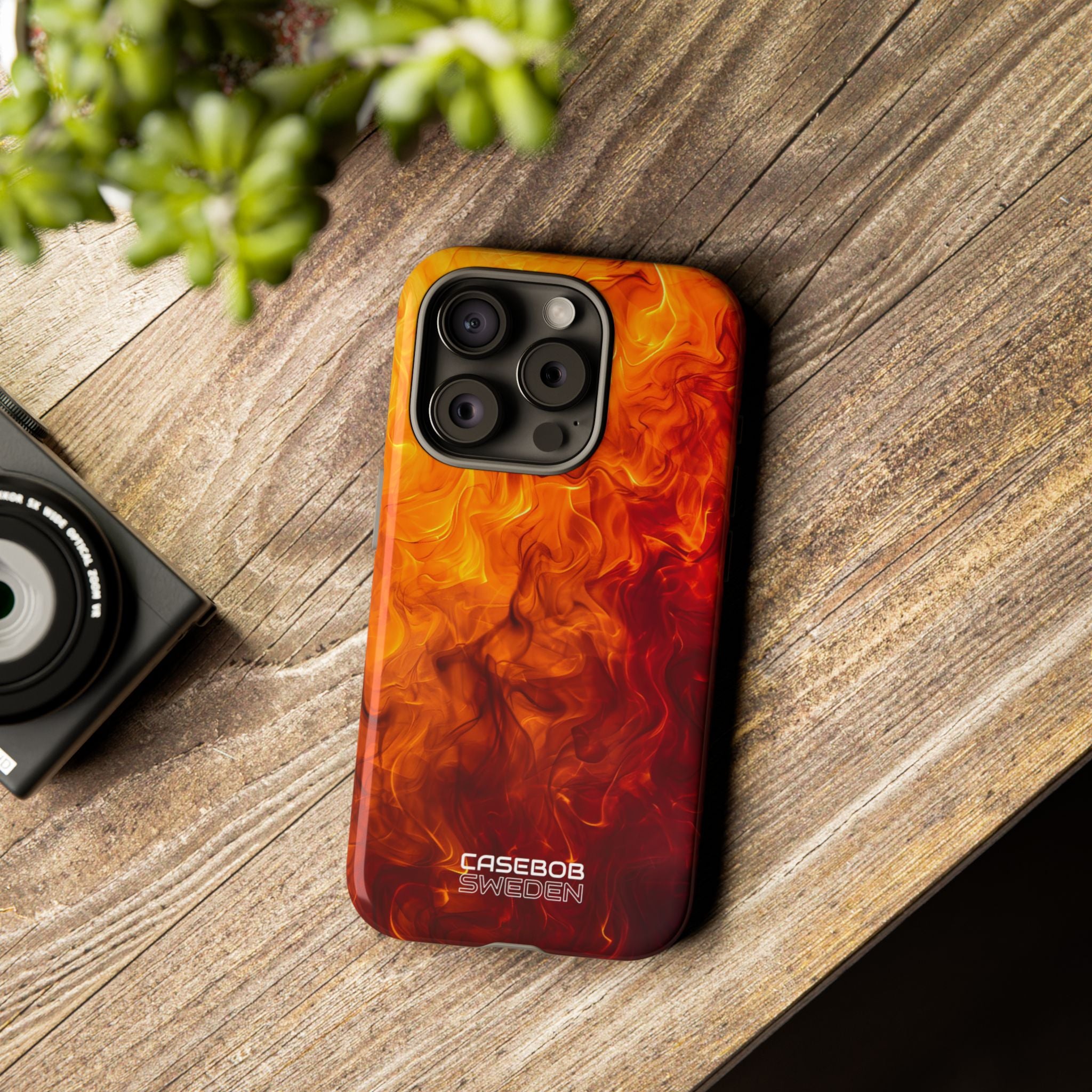 Flaming Energy Swirl iPhone 15 - Tough