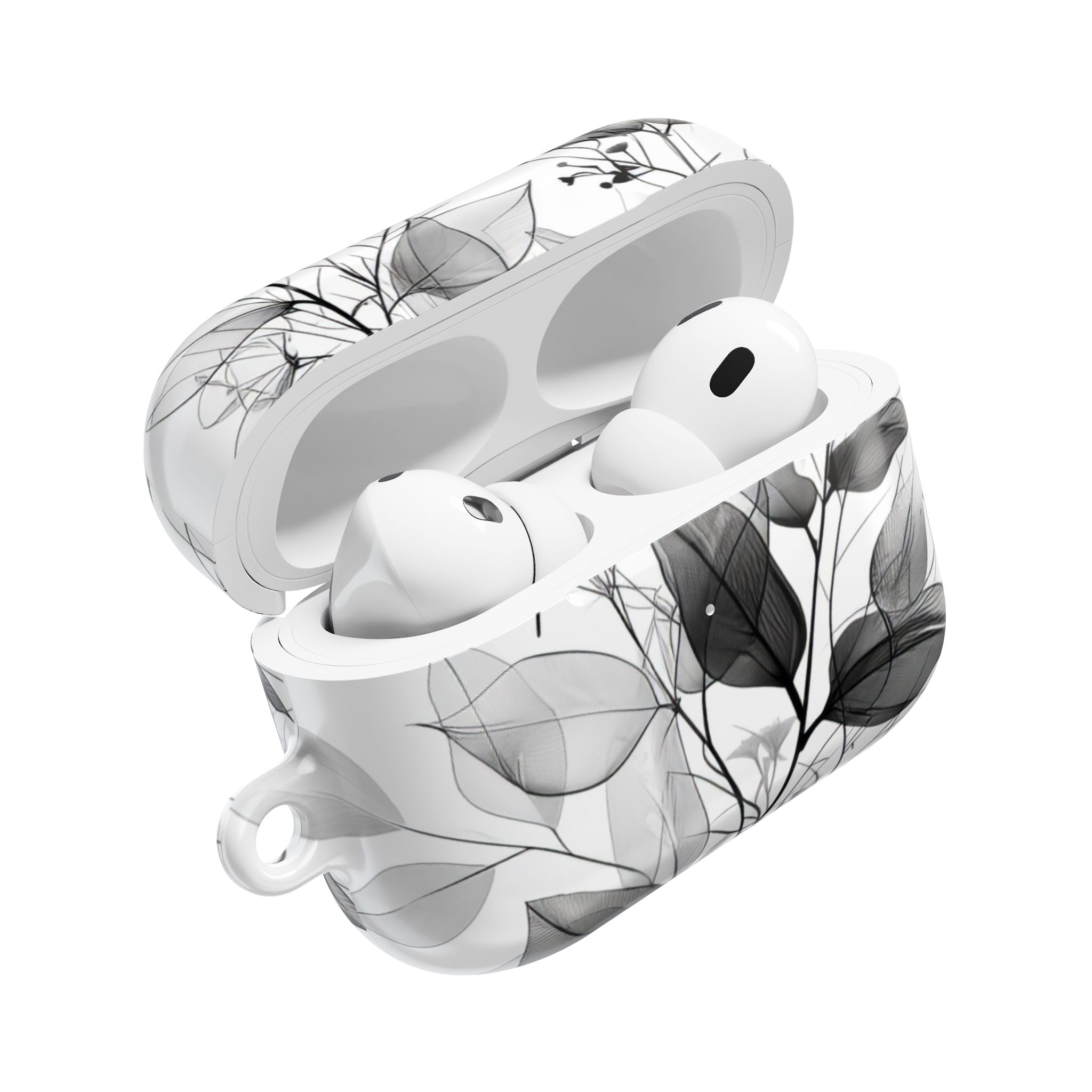 Silver Leaves - AirPods Case