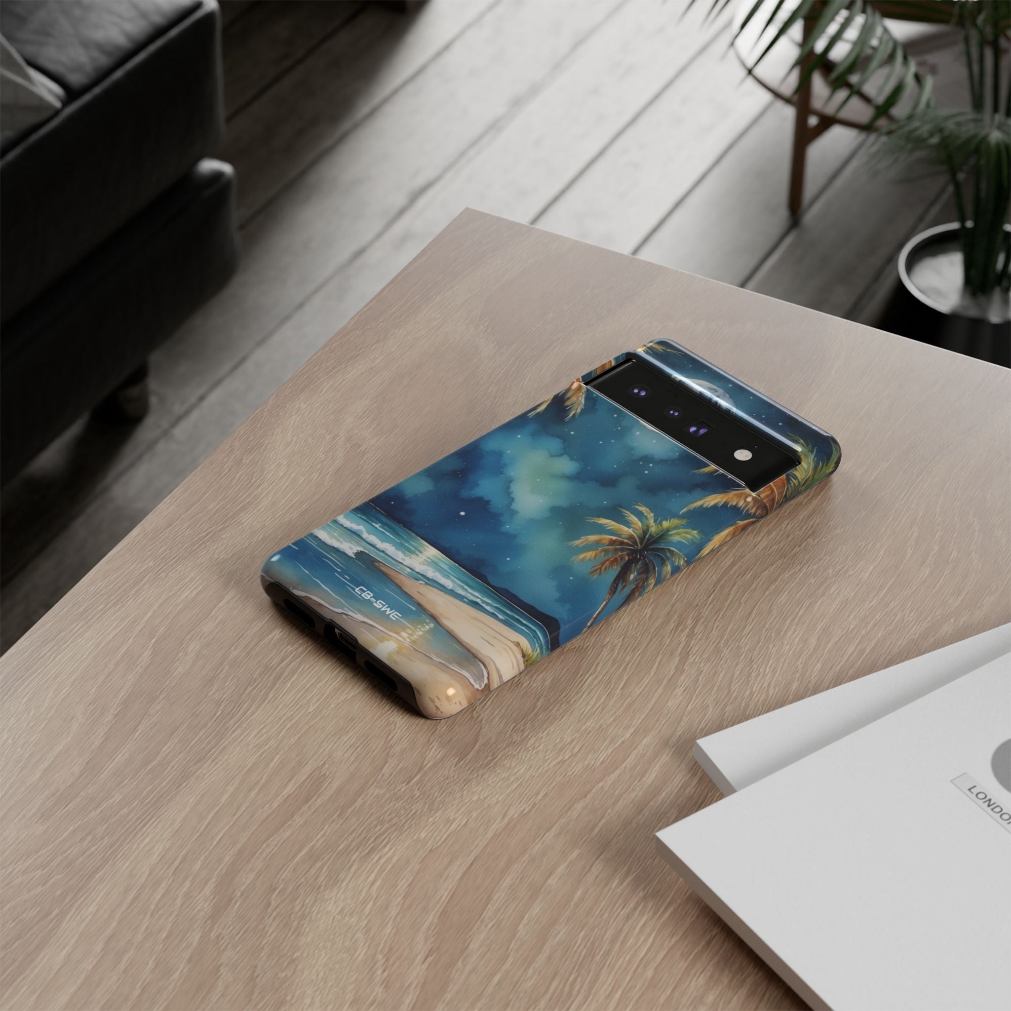 Moonlight Kisses Waves - Google Pixel Case