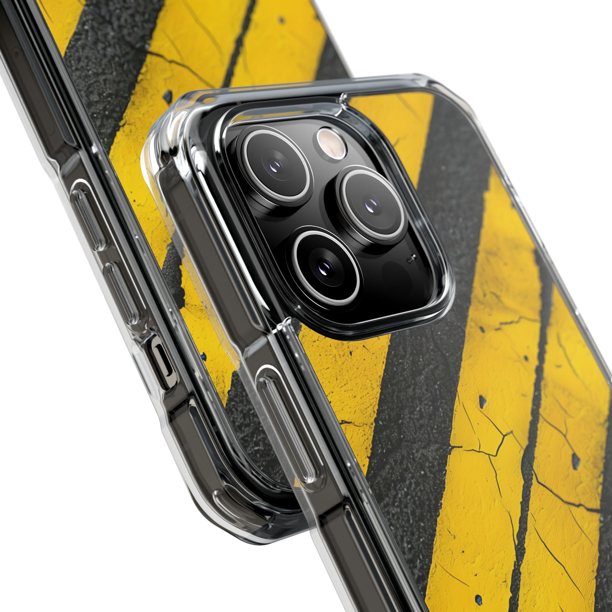 Yellow Stripe Distress iPhone 14 Pro Case - Impact