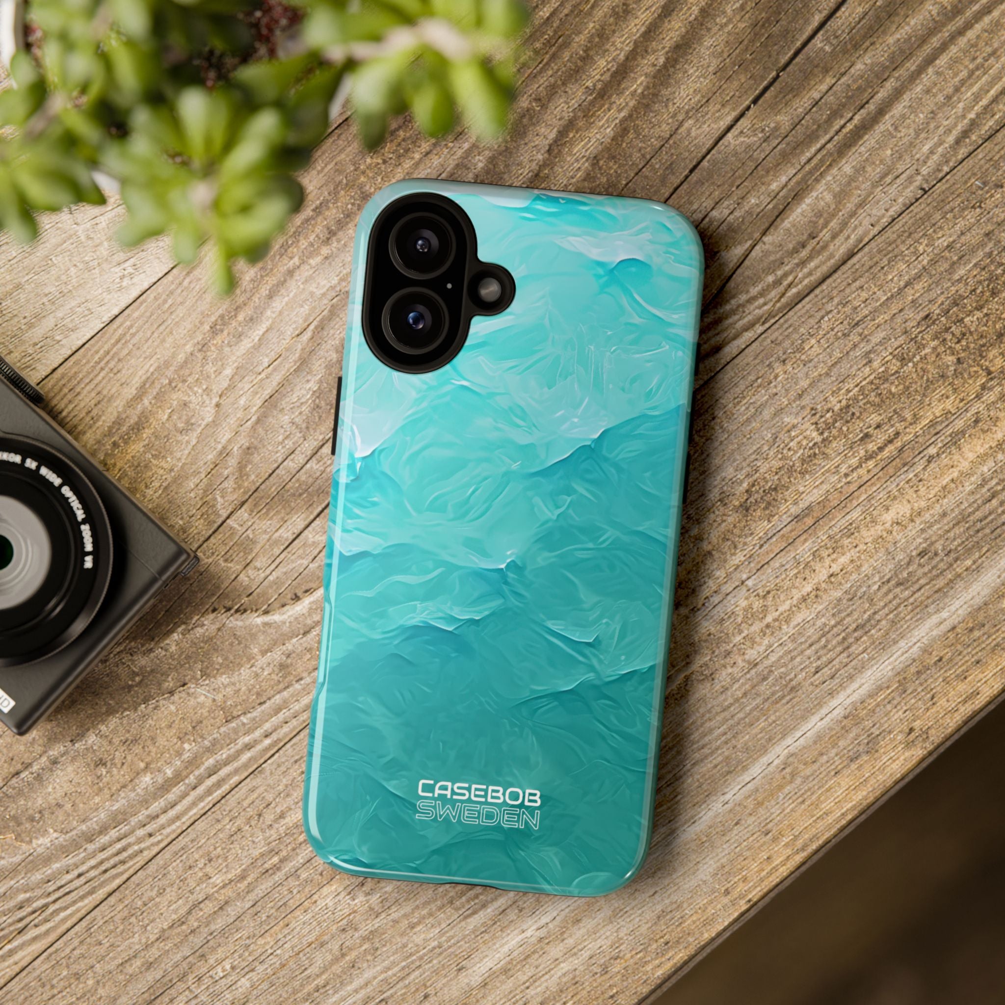 Soothing Aqua Currents iPhone 16 - Tough
