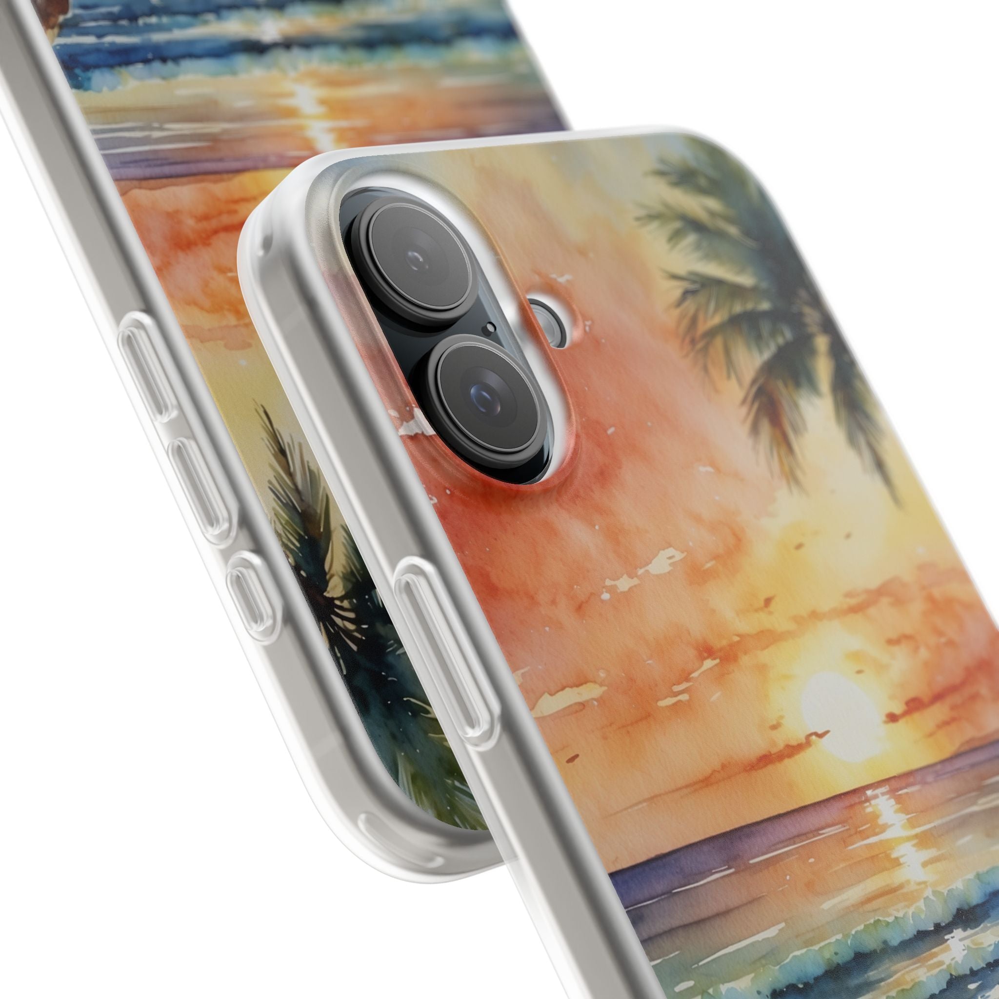 Sunset Palm iPhone 16 Plus Case - Soft