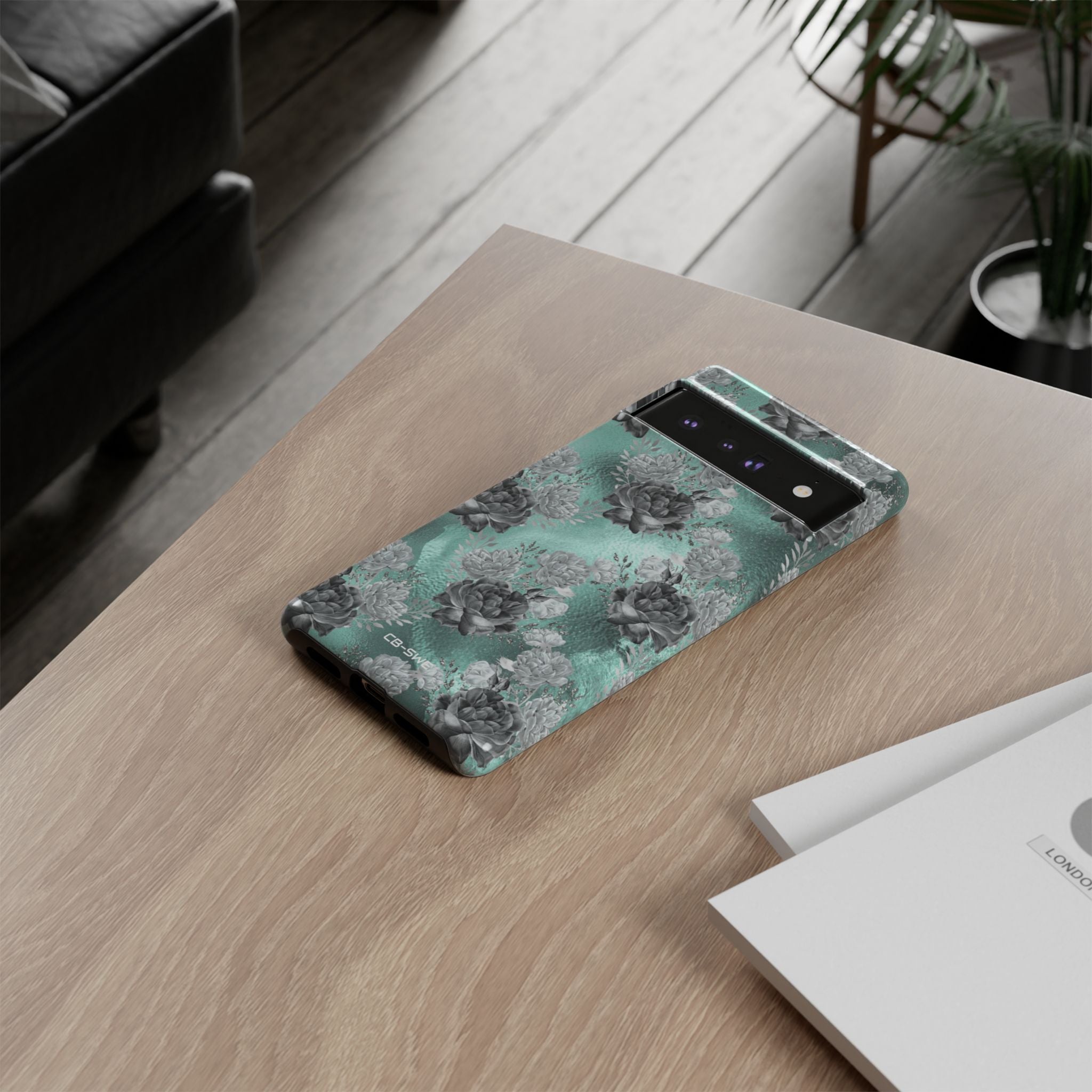 Teal Floral Elegance - Google Pixel Case