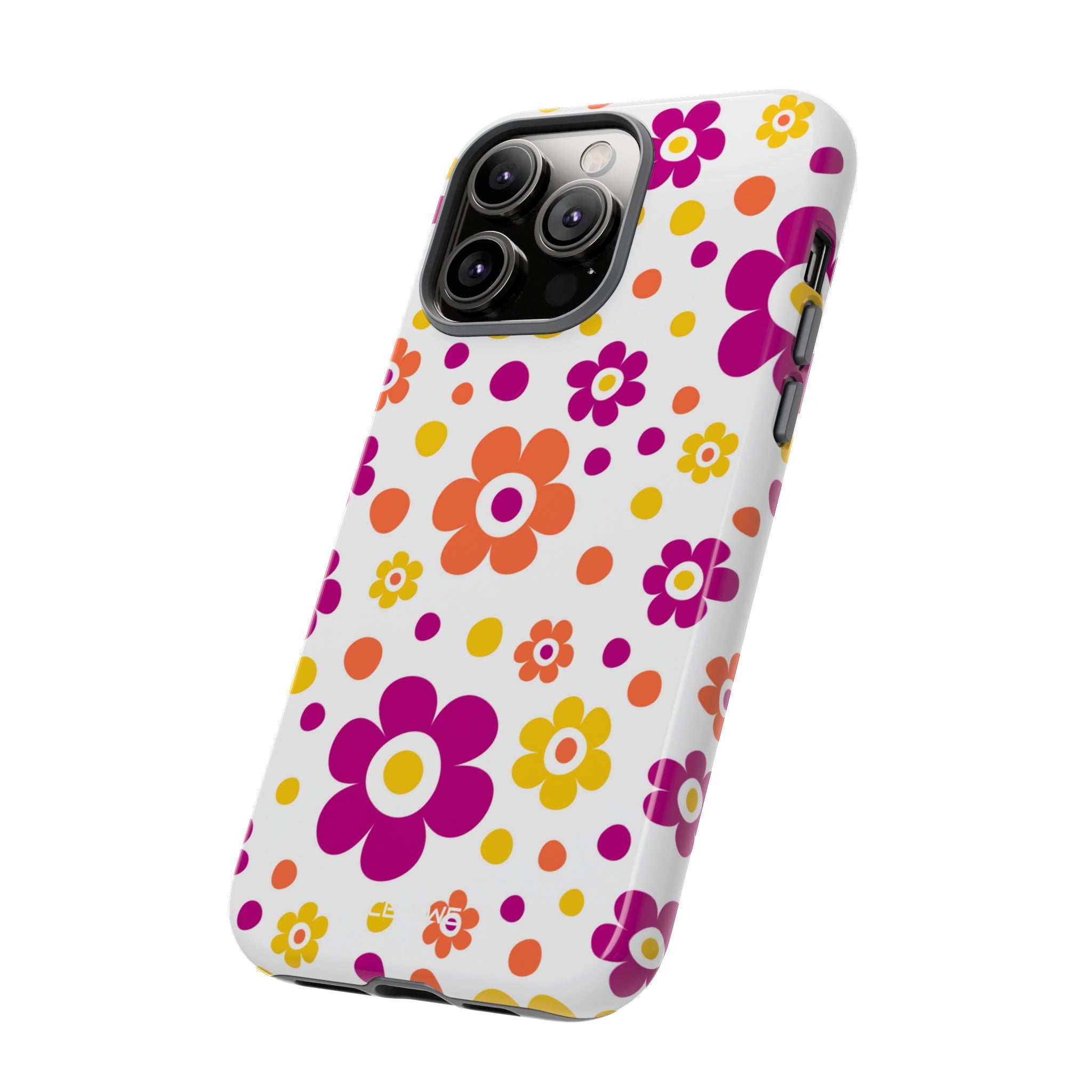 Retro Floral Playfulness - iPhone Case