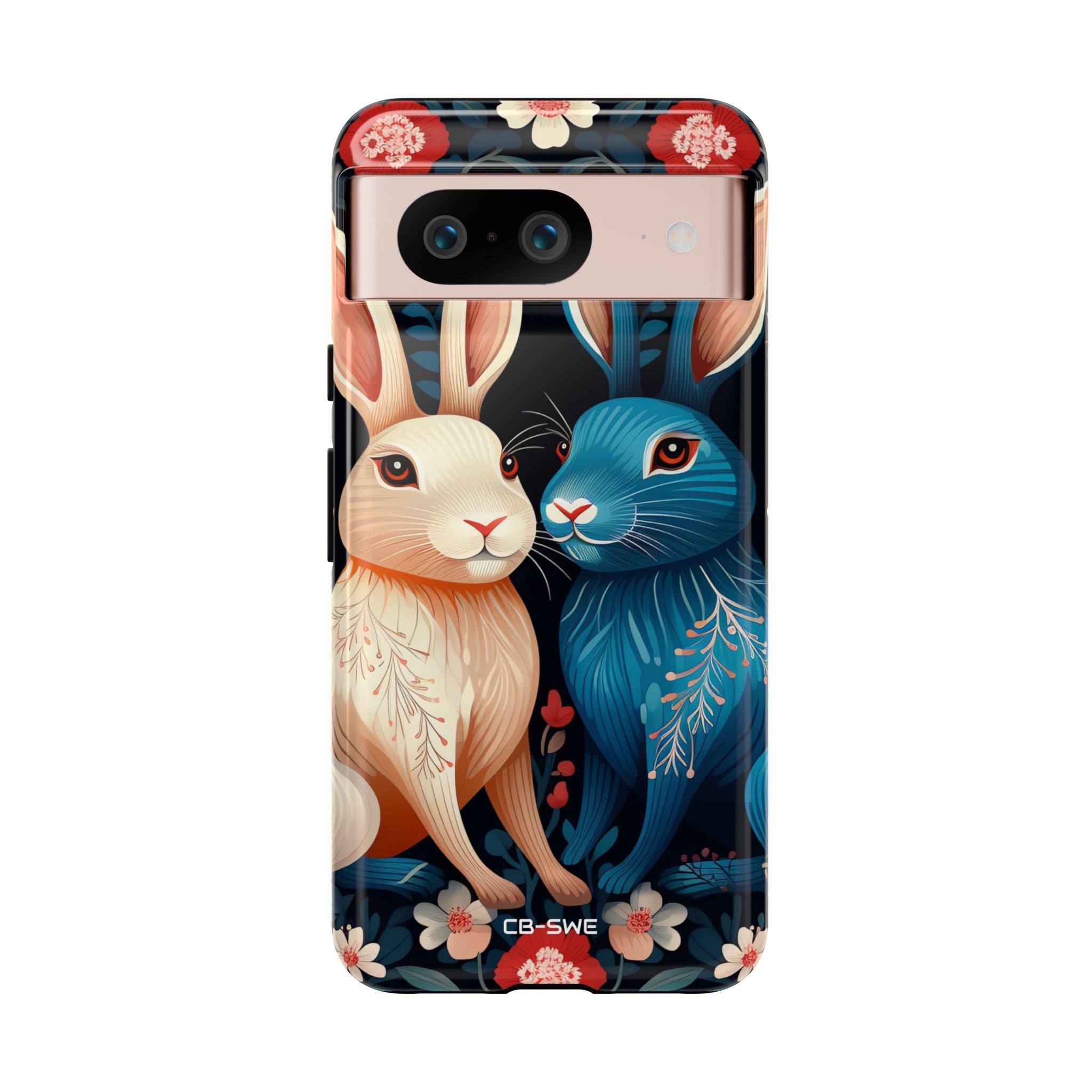 Rabbits Embrace Blossoms - Google Pixel Case