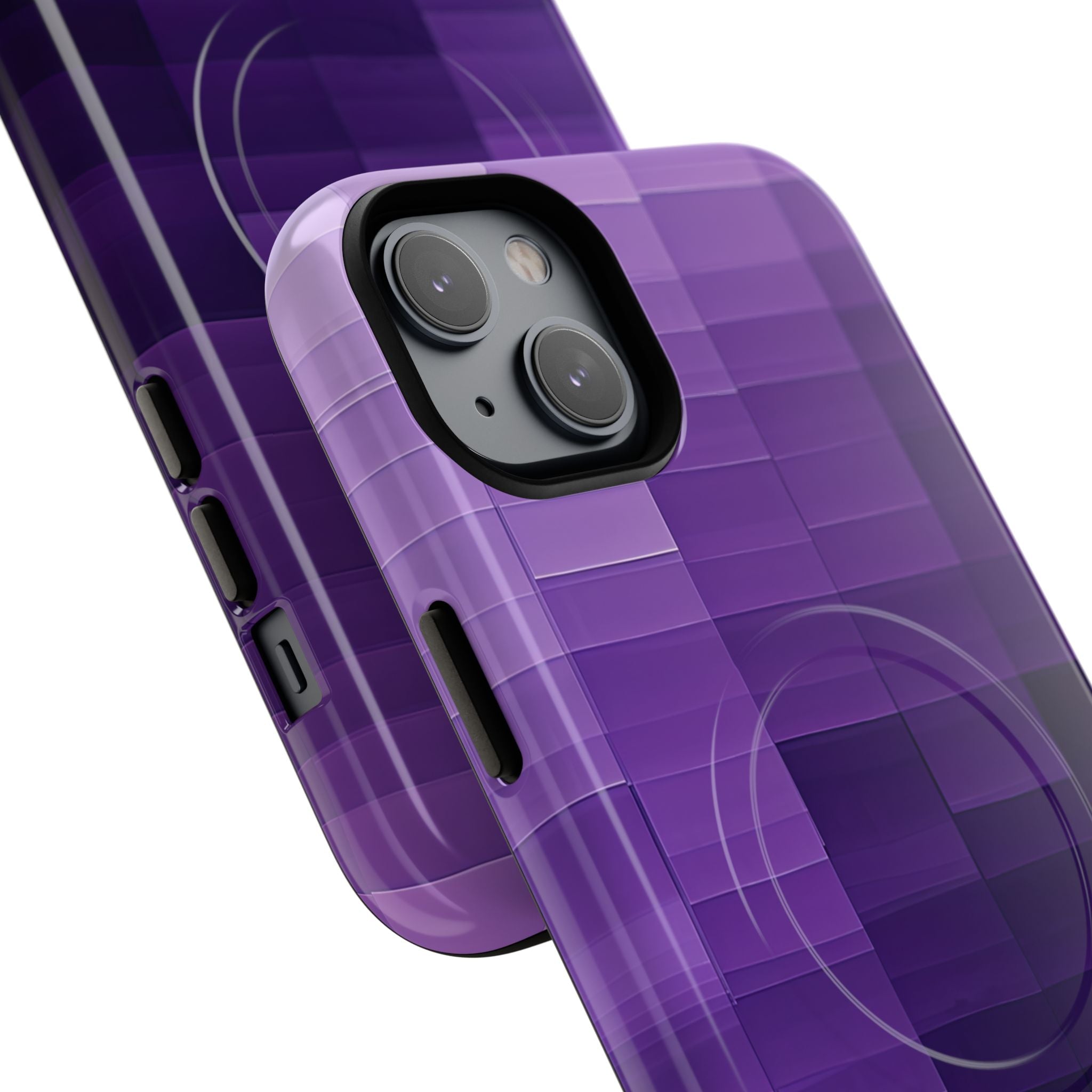 Purple Horizon Grid iPhone 14 - Tough+