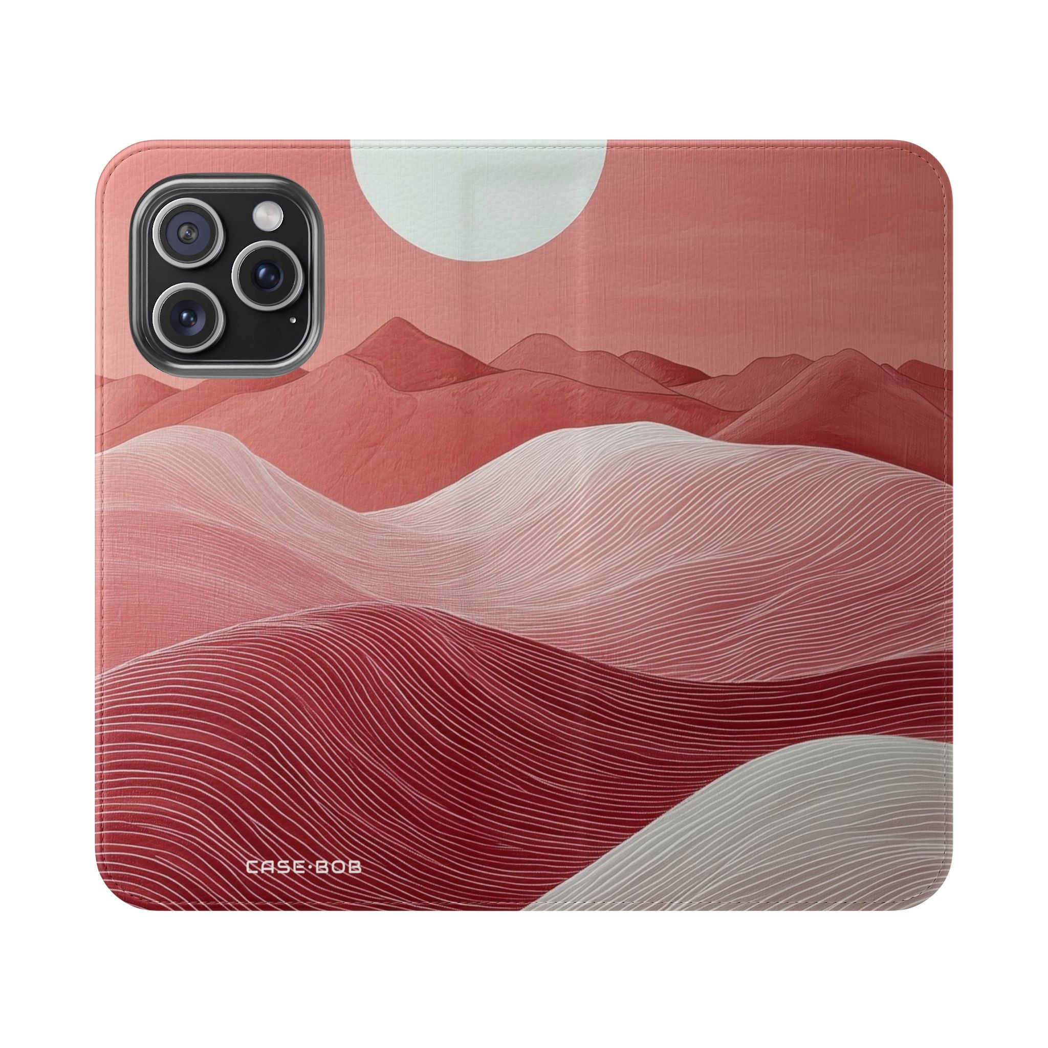 White Orb Dunes - iPhone 15 Pro Max Case - Wallet