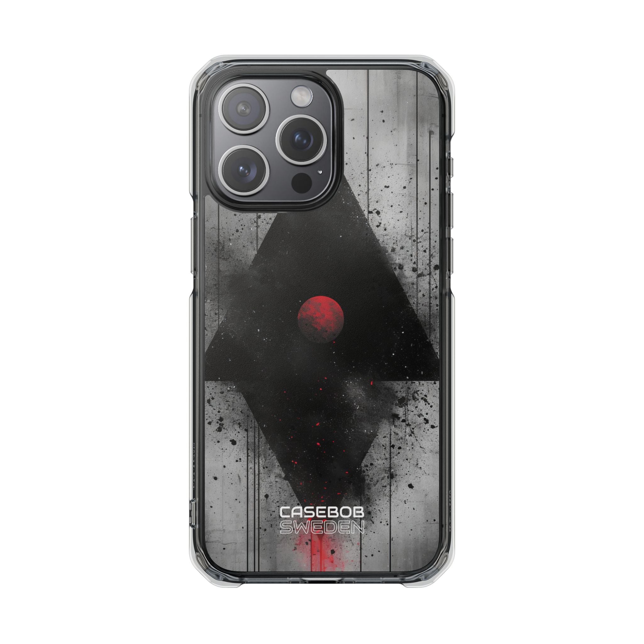 Crimson Core Geometry iPhone 15 - Impact Clear+