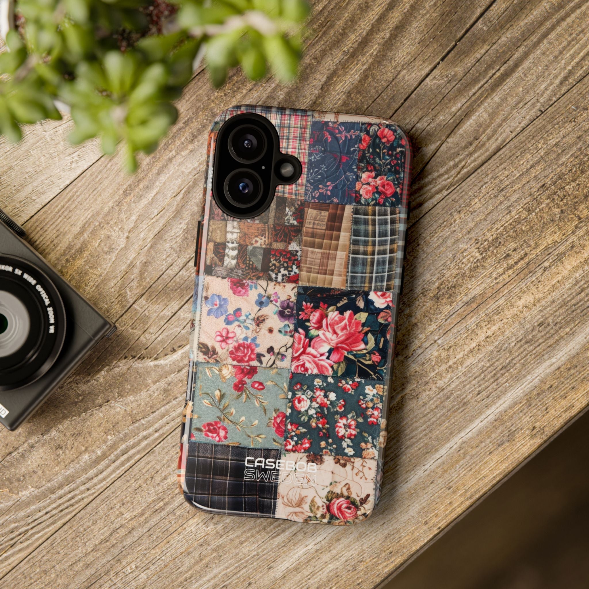 Patchwork Floral Quilt iPhone 16 - Tough