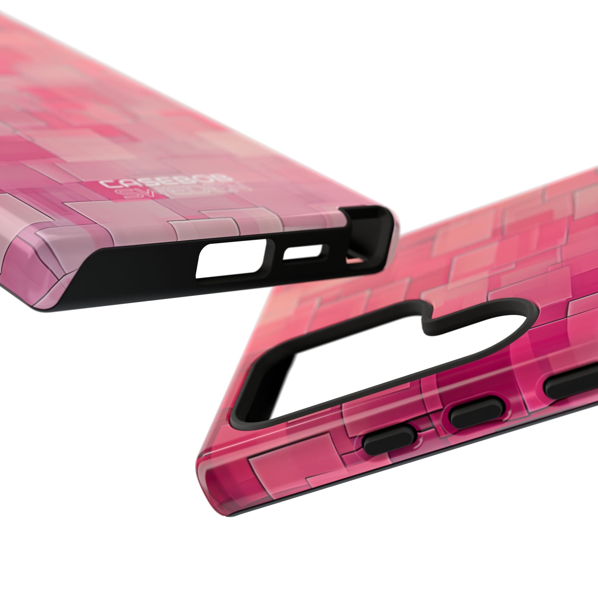 Gelaagde roze geometrie Samsung S24 - Tough