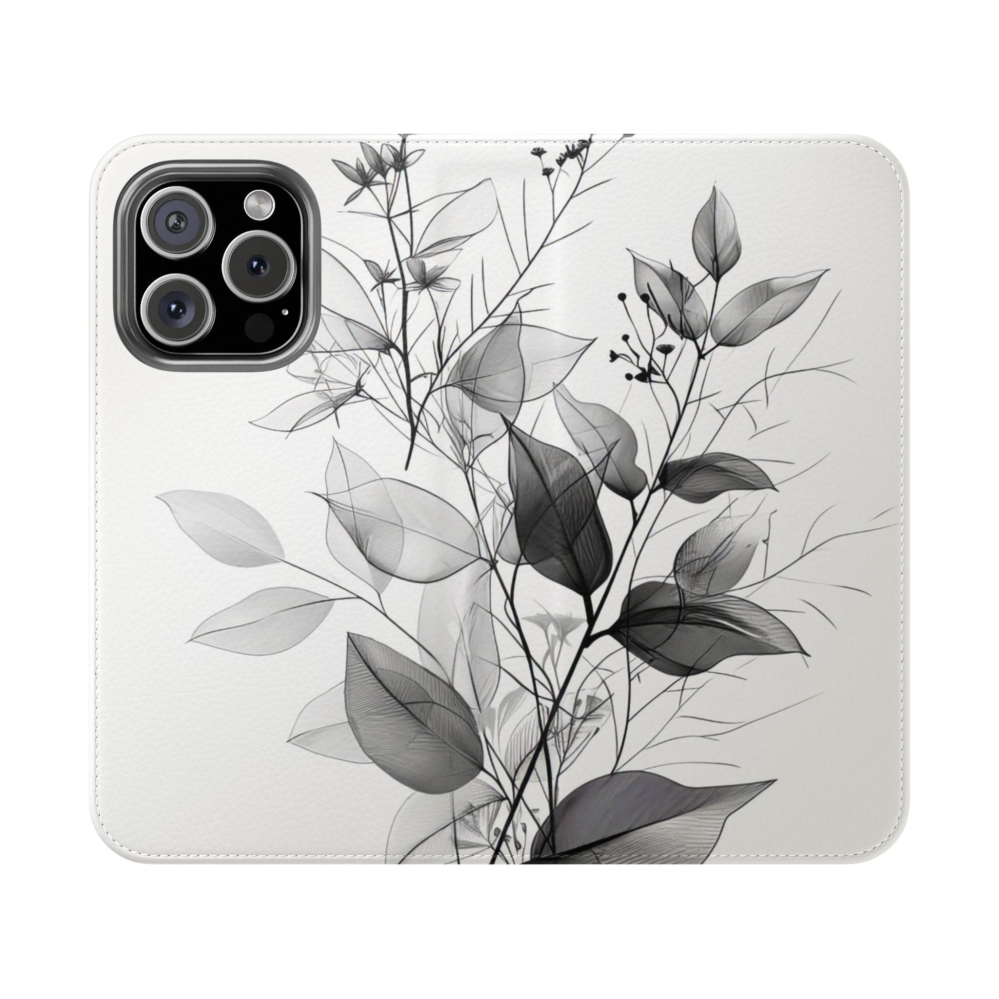 Silver Leaves - iPhone 16 Pro Case - Wallet