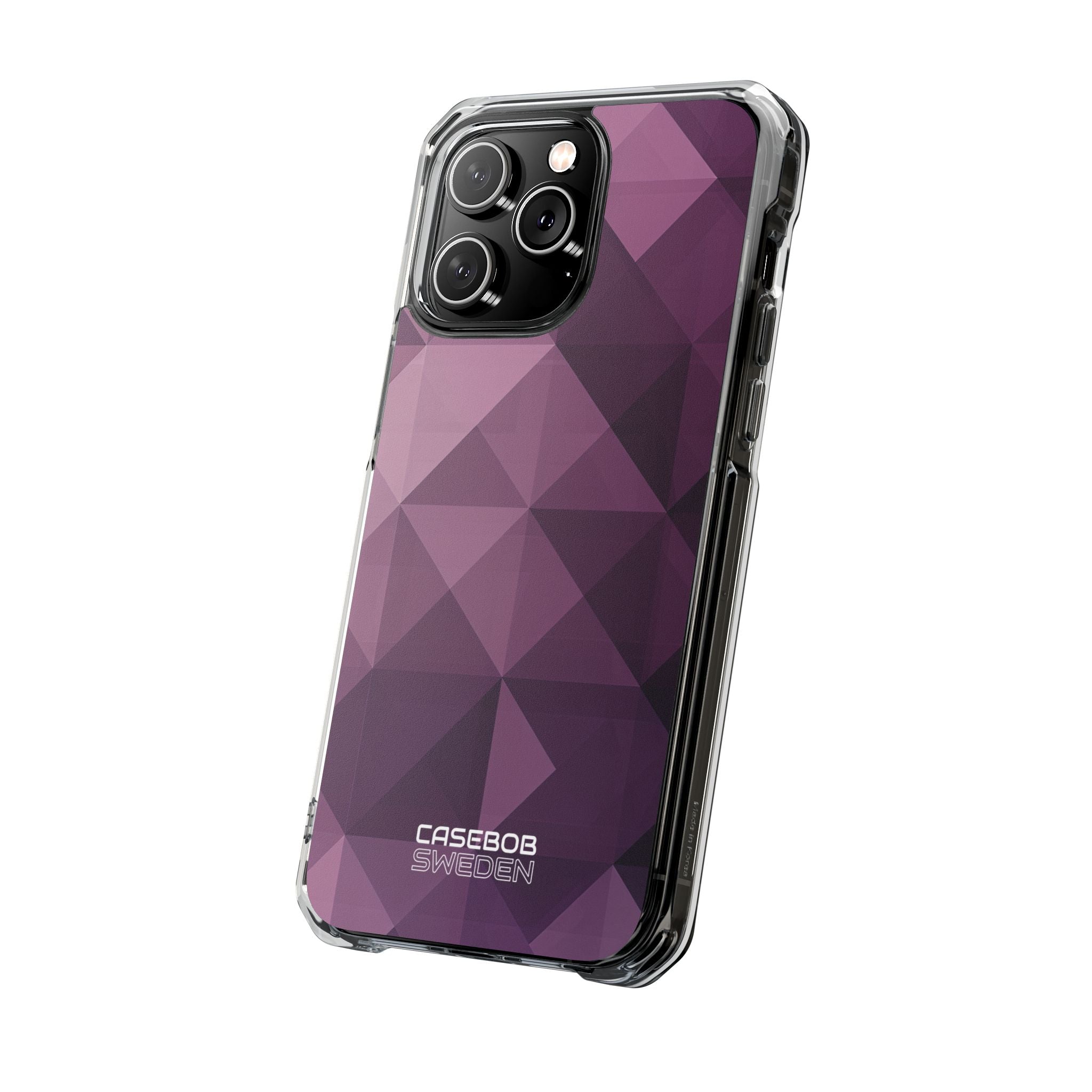 Paarse geometrische mozaïek iPhone 14 - Impact Clear+