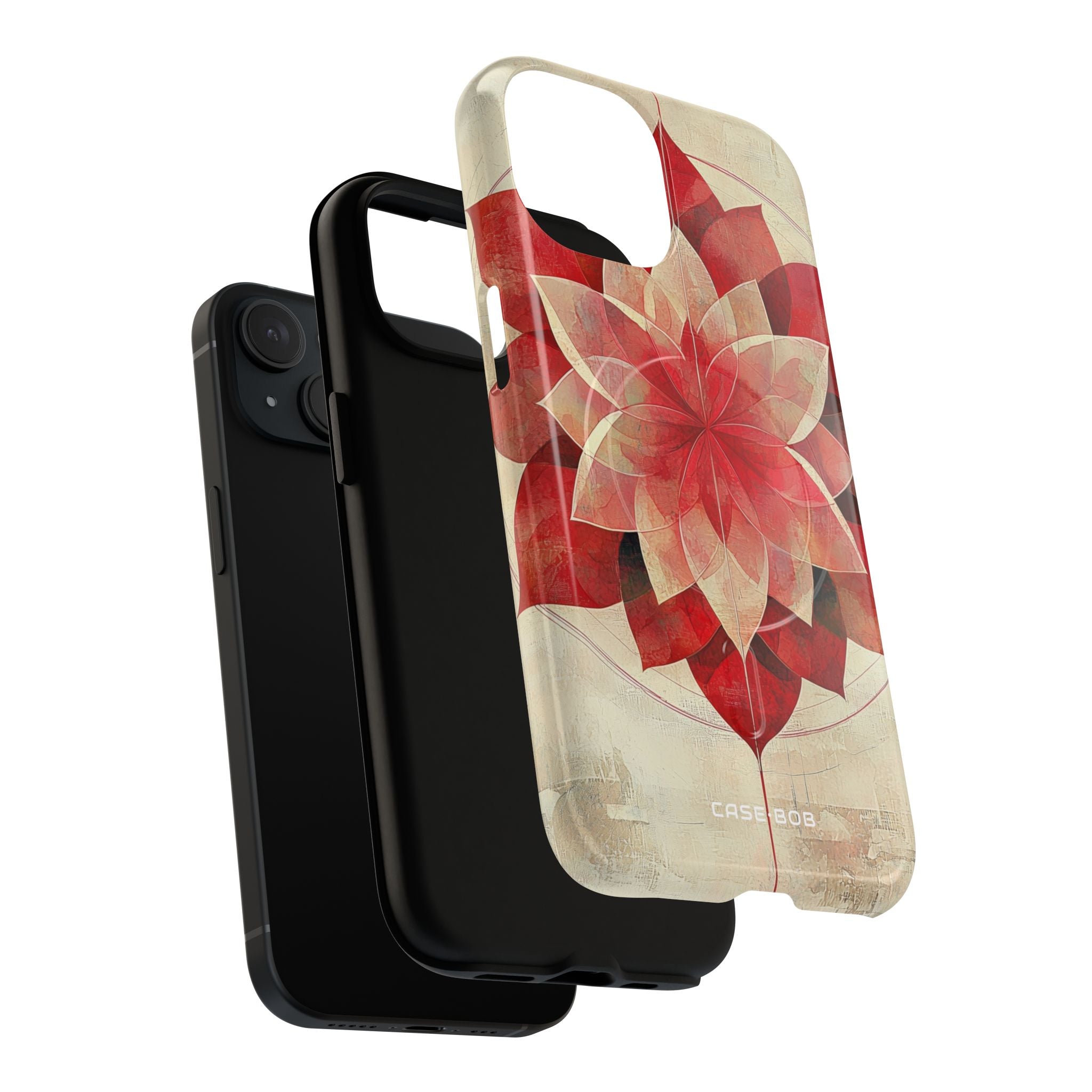 Crimson Bloom iPhone 15 Case - Tough+