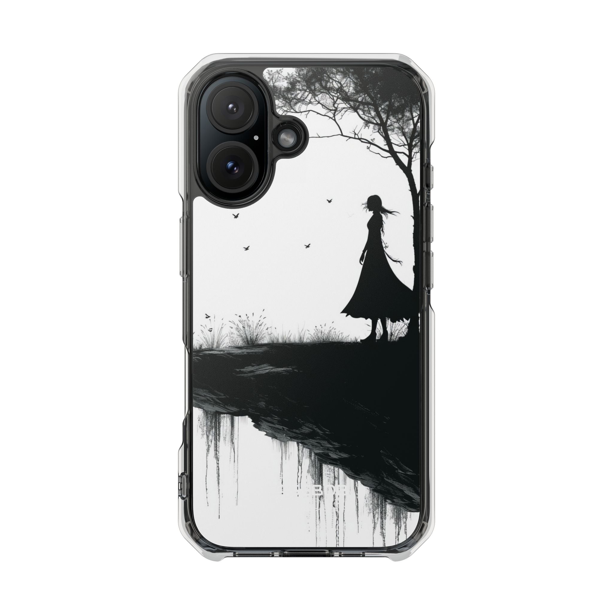 Solitary Cliff Silhouette iPhone 16 - Impact Clear+