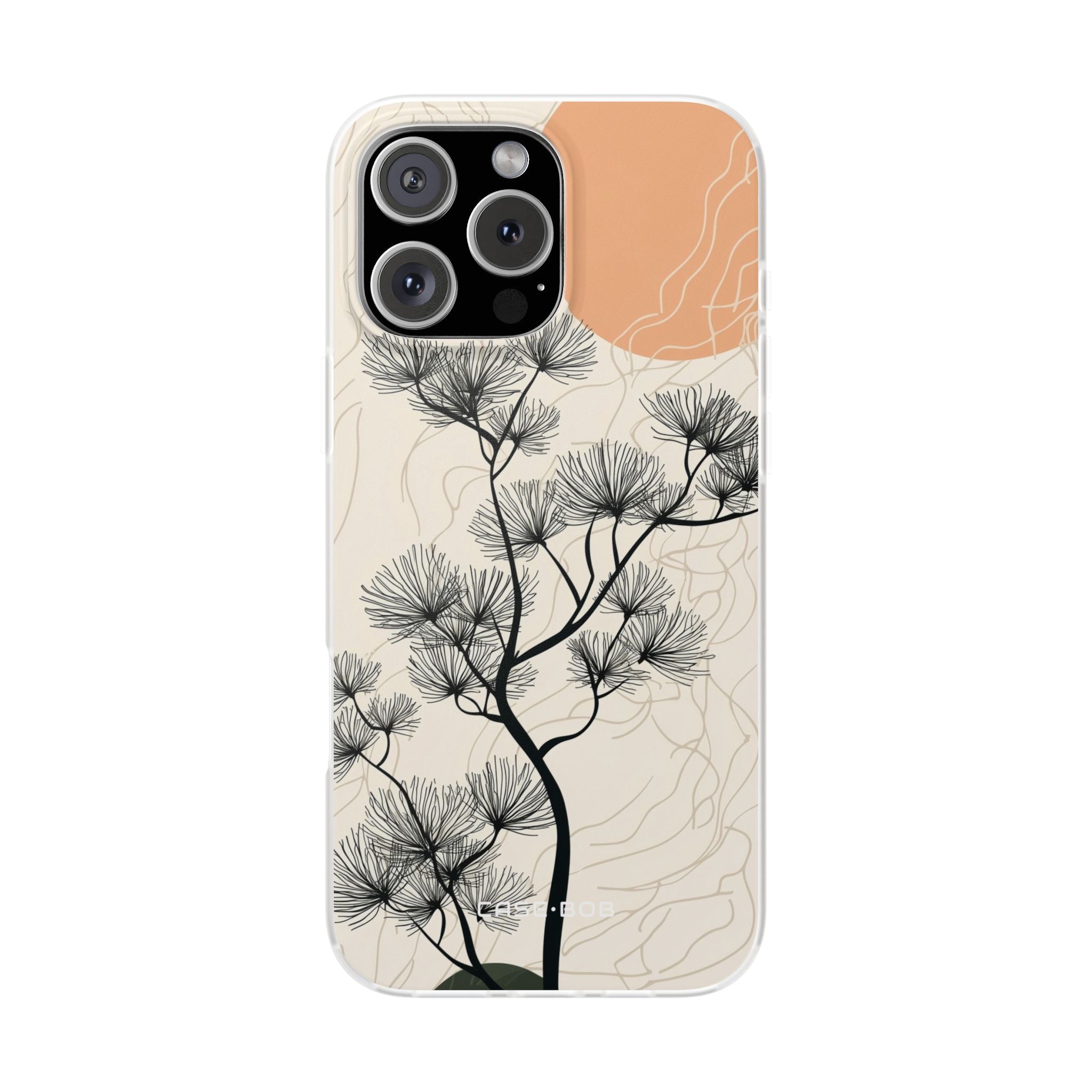 Spiky Tree Sunset iPhone 16 Pro Max Case - Soft