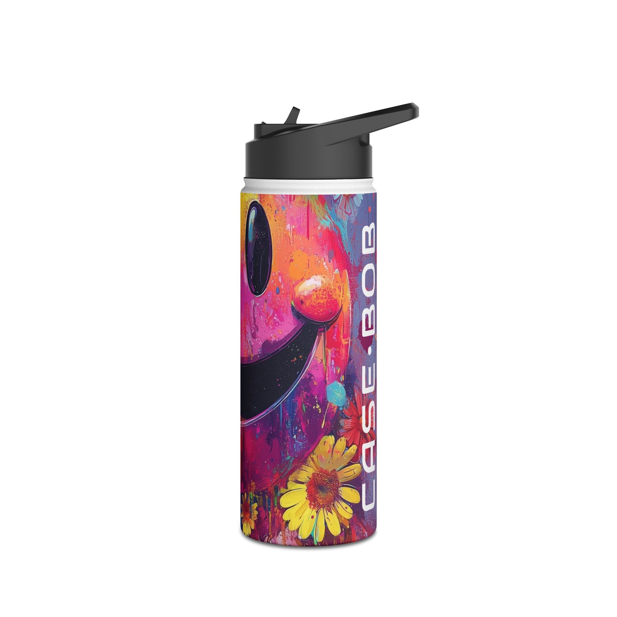 Smiley Bloom Drip - Stainless Steel Water Bottle