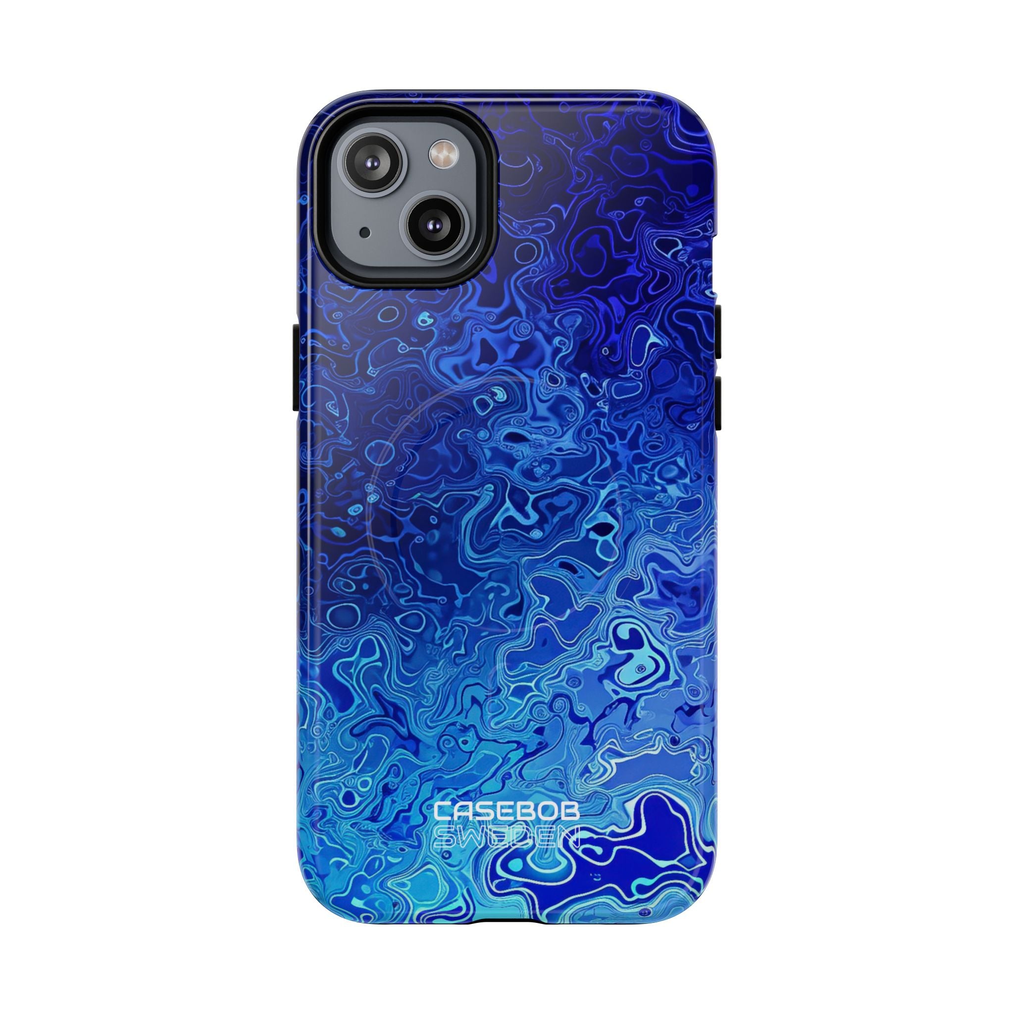 Swirling Blue Currents iPhone 14 - Tough+