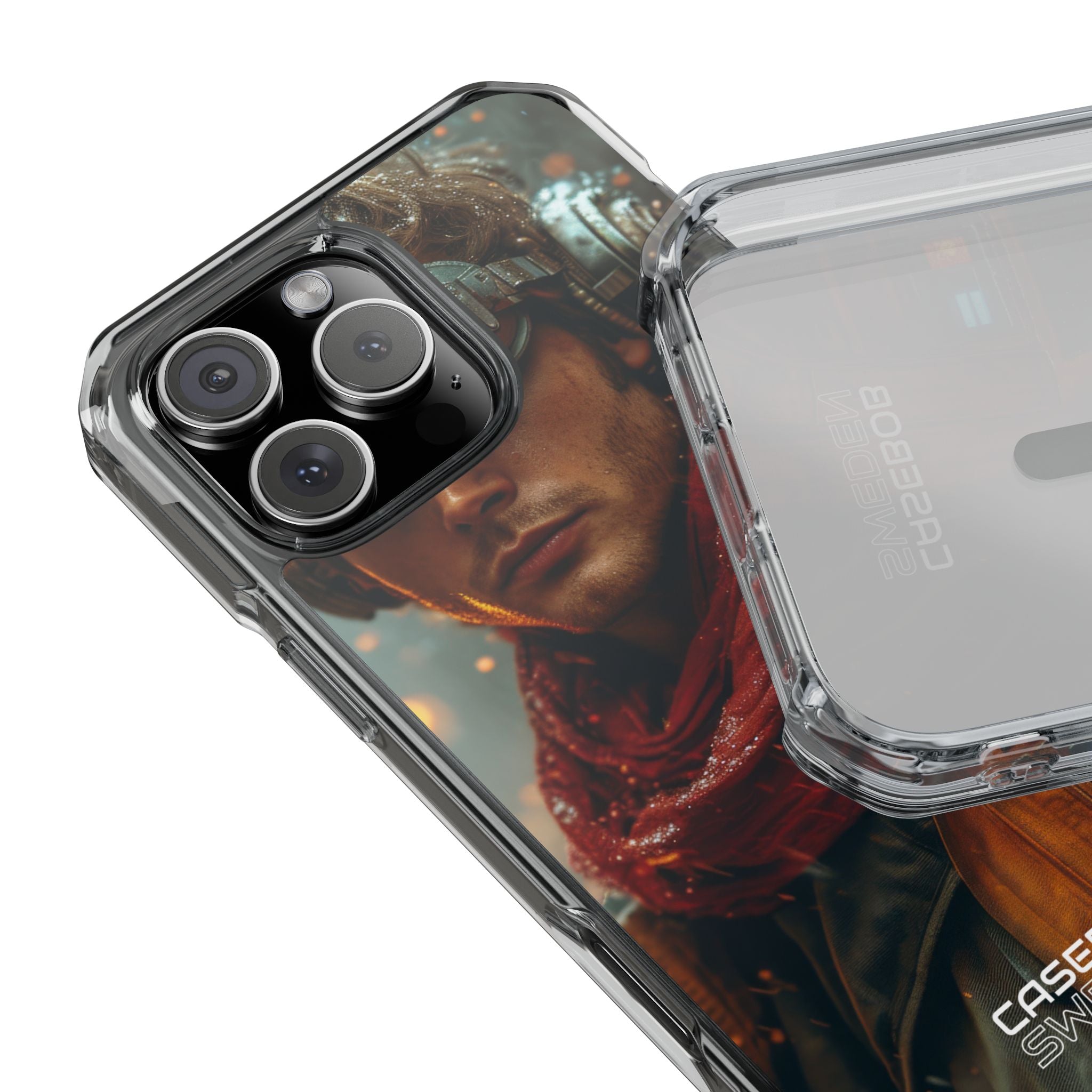 Futuristic Steampunk Explorer iPhone 16 - Impact Clear+
