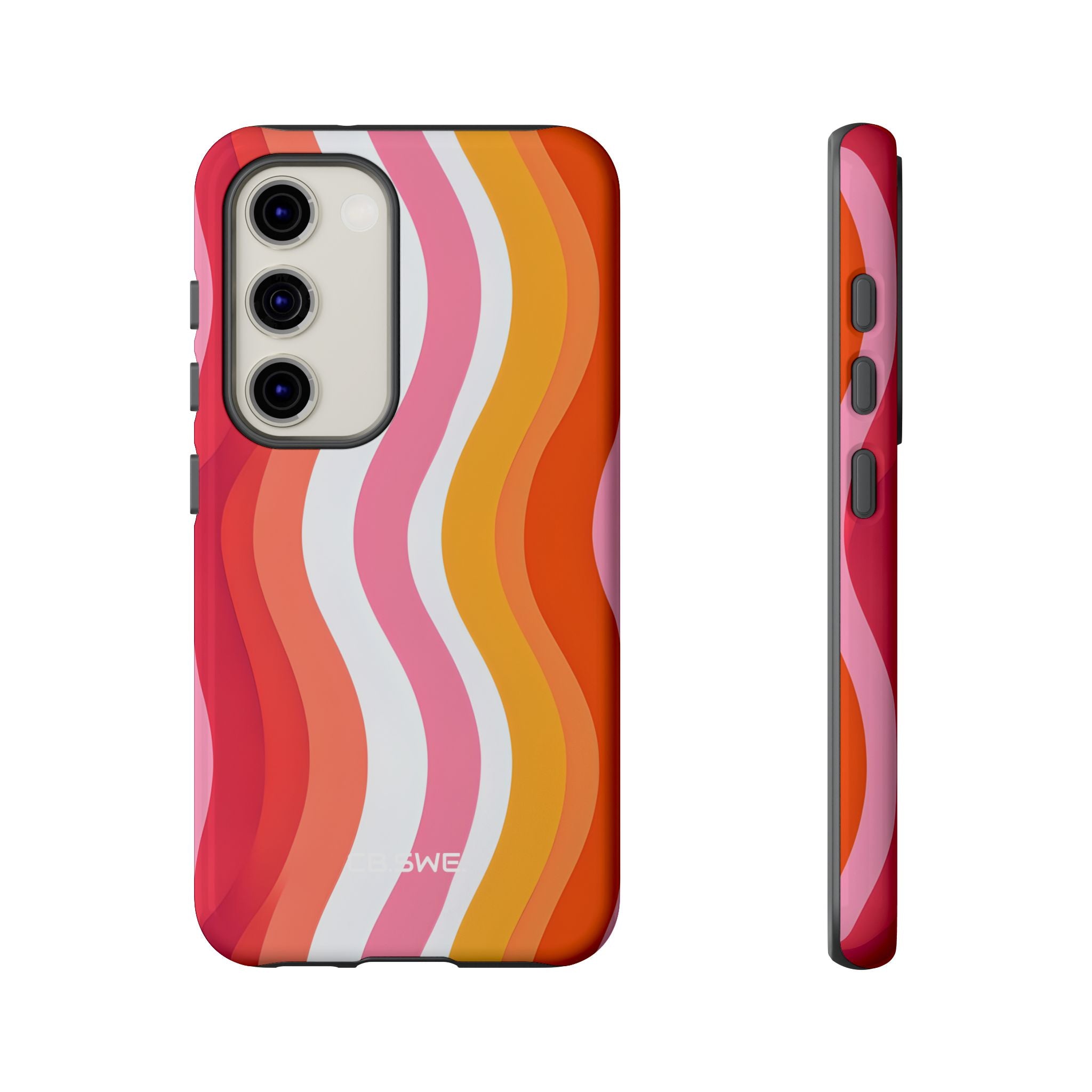 Vibrant Retro Vertical Wavy Stripes Samsung S23 - Tough