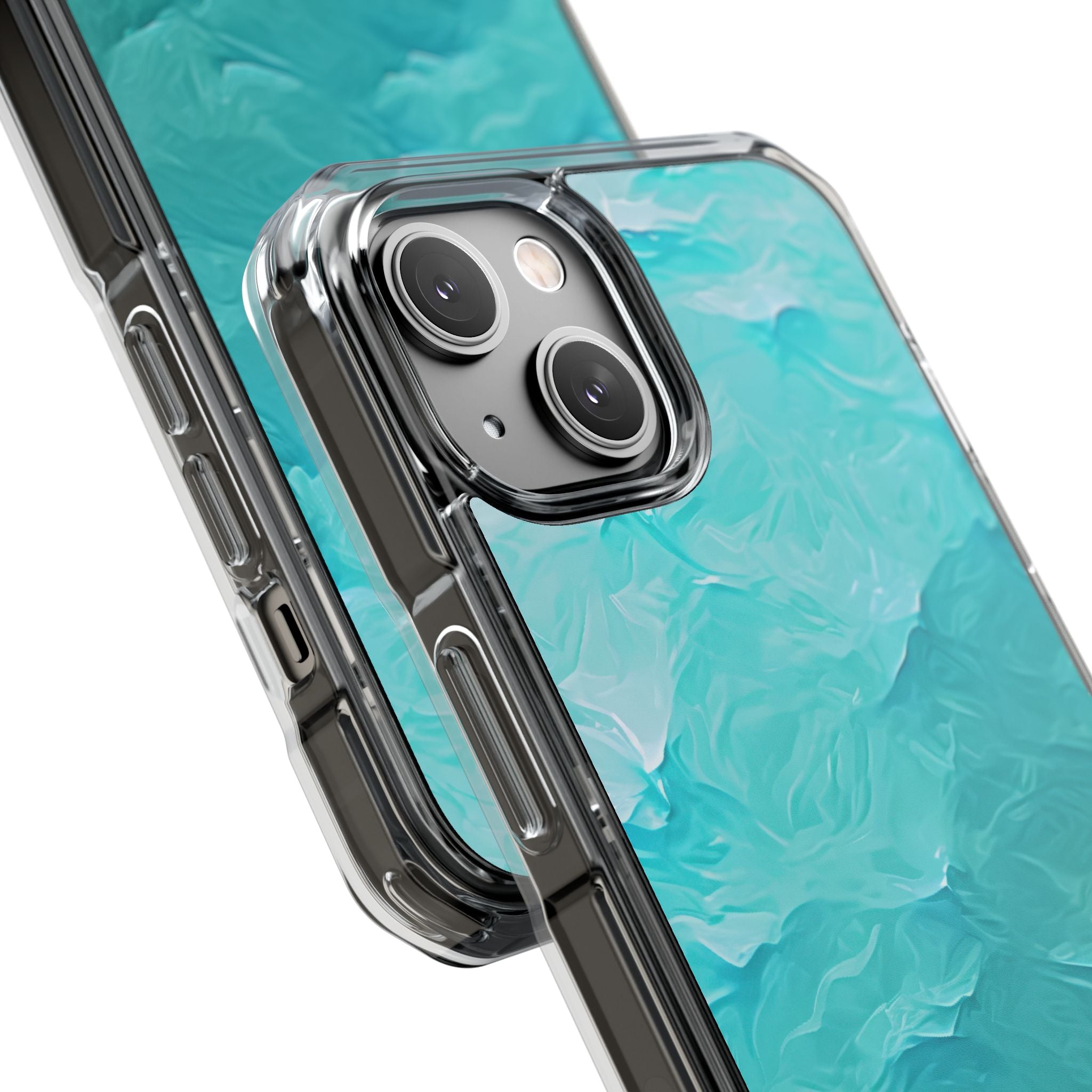 Soothing Aqua Currents iPhone 14 - Impact Clear+