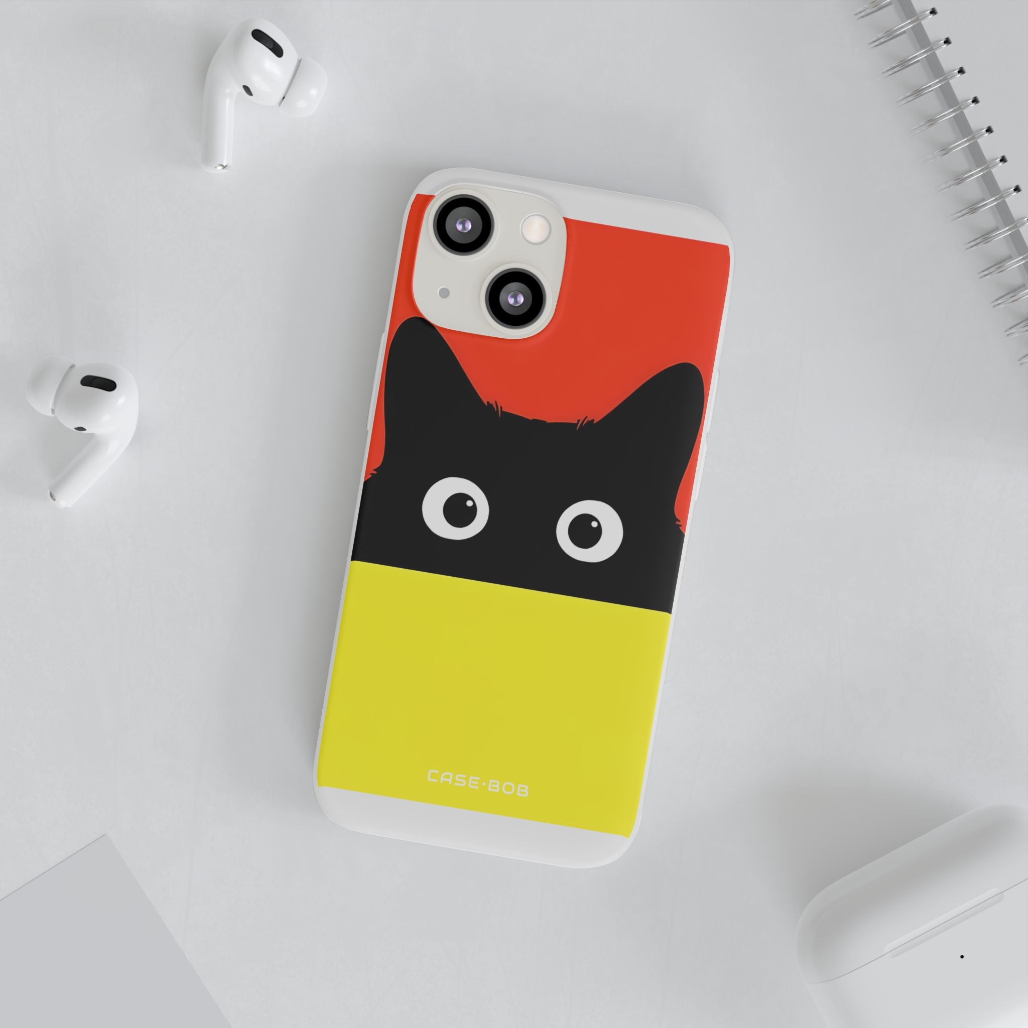 Peekaboo Cat Crimson iPhone 13 mini Case - Soft