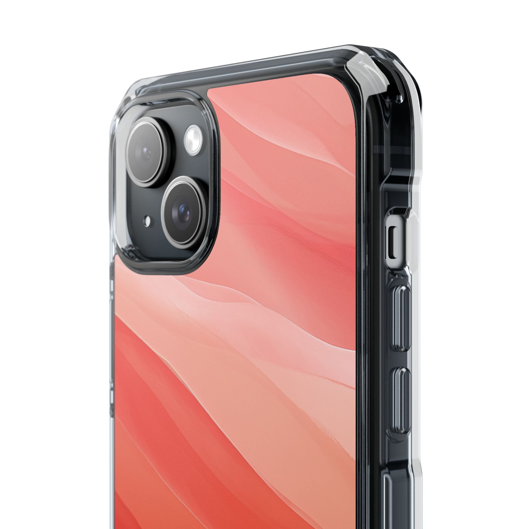 Flowing Coral Waves iPhone 15 - Impact Clear+