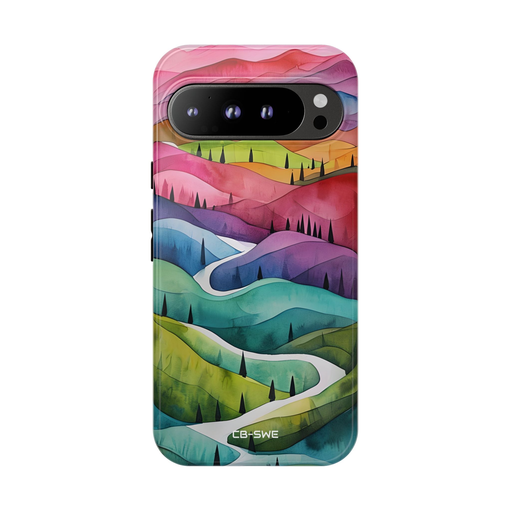 Whimsical Colorful Valleys - Google Pixel Case