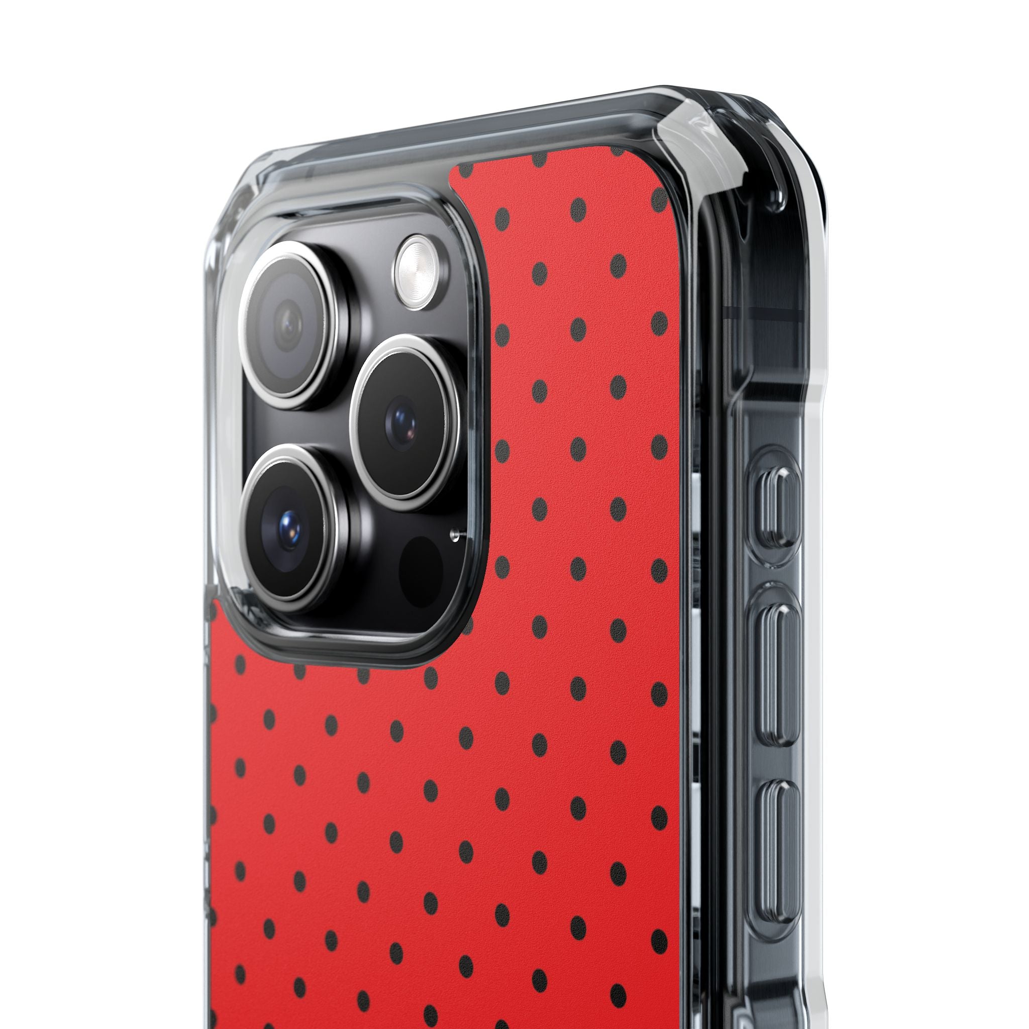 Crimson Dot Matrix iPhone 15 Pro Case - Impact