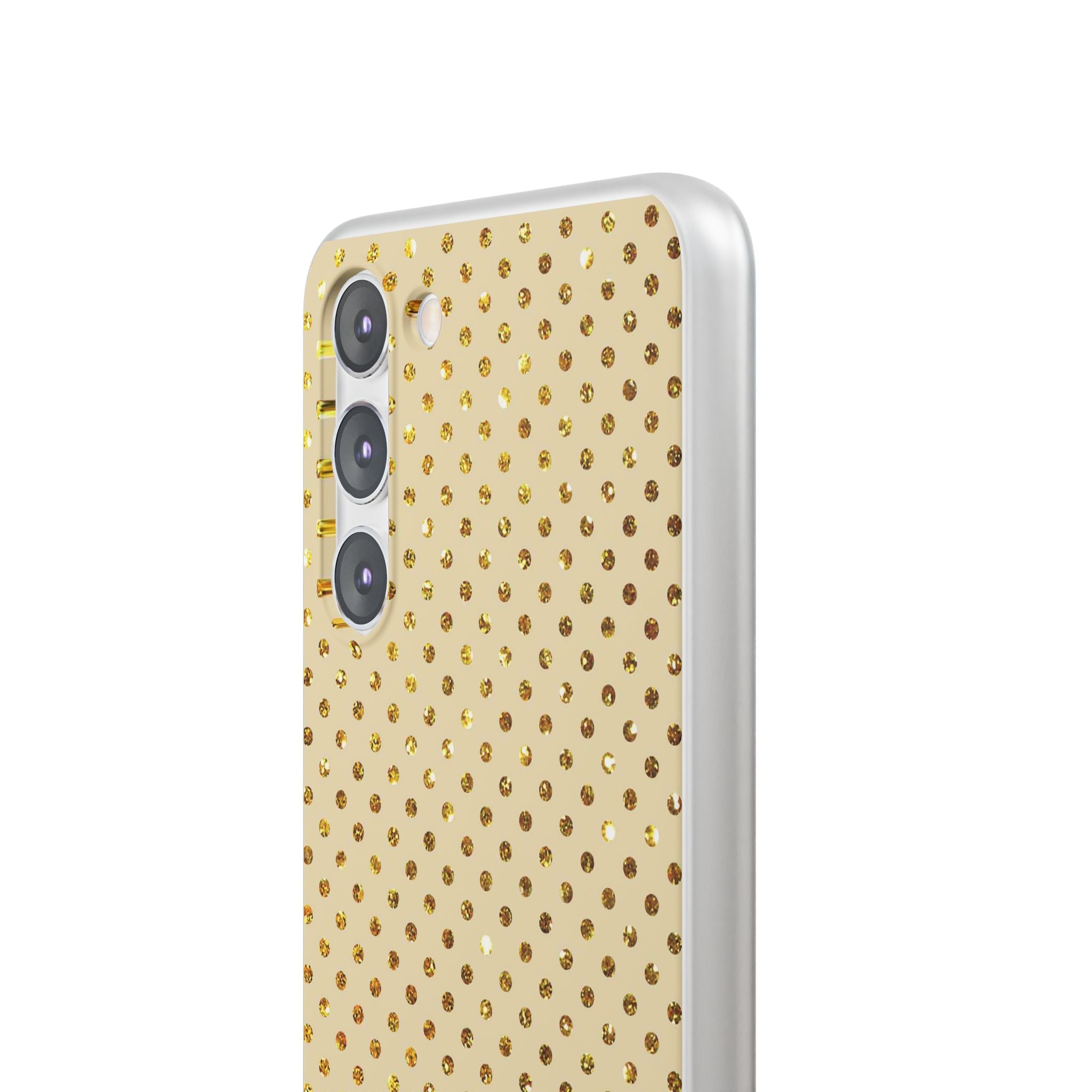 Gold Sparkle Grid Samsung S23 Plus Case - Soft