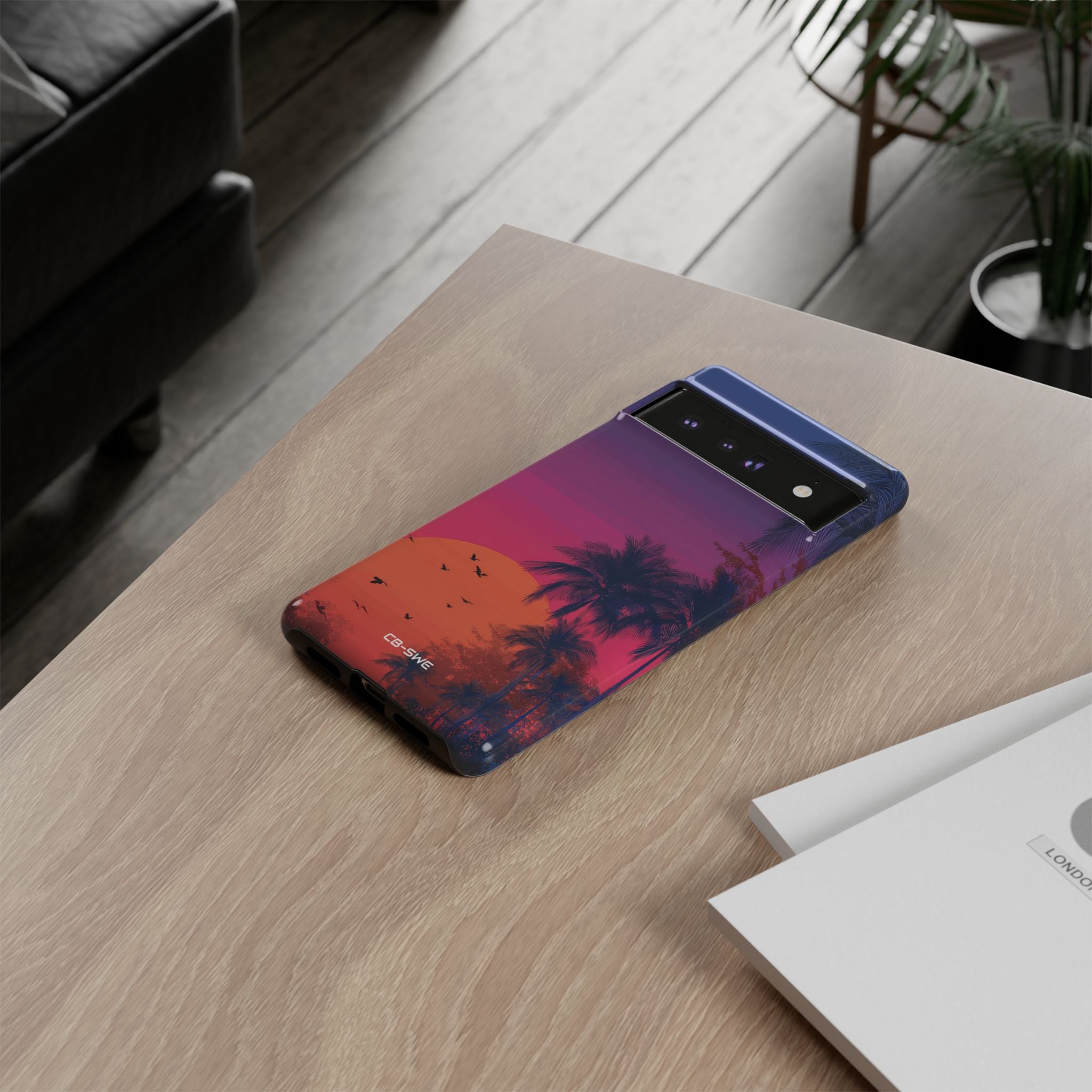 Tropical Sunset Silhouettes - Google Pixel Case